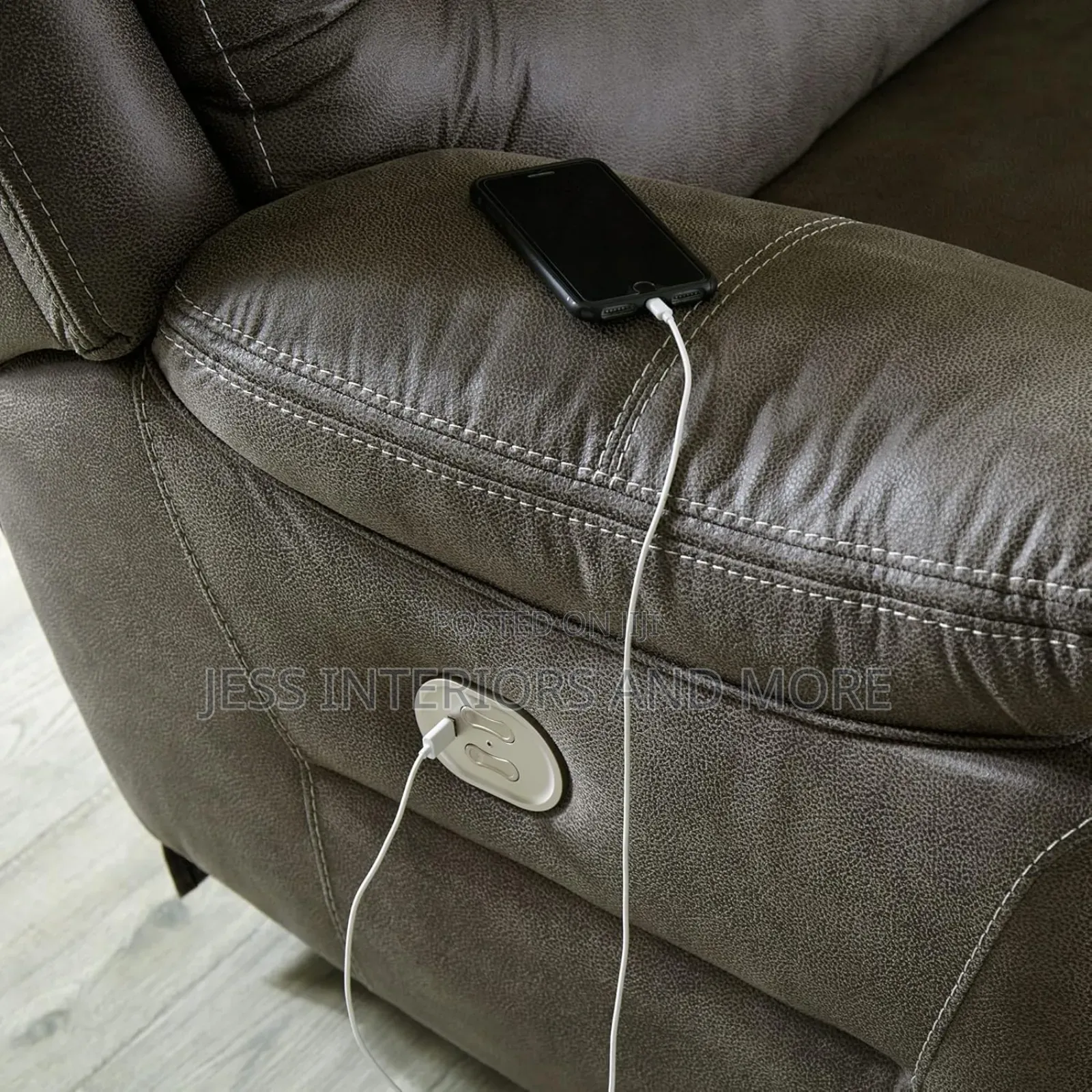 Power Recliner, Dark Gray