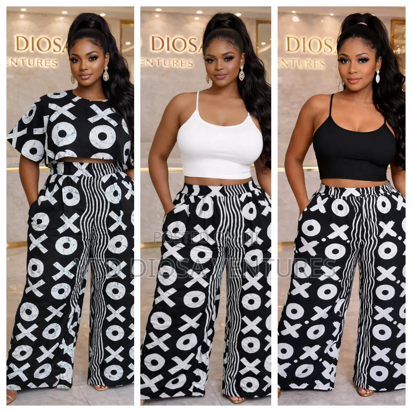 Palazzo Pant With Crop Top