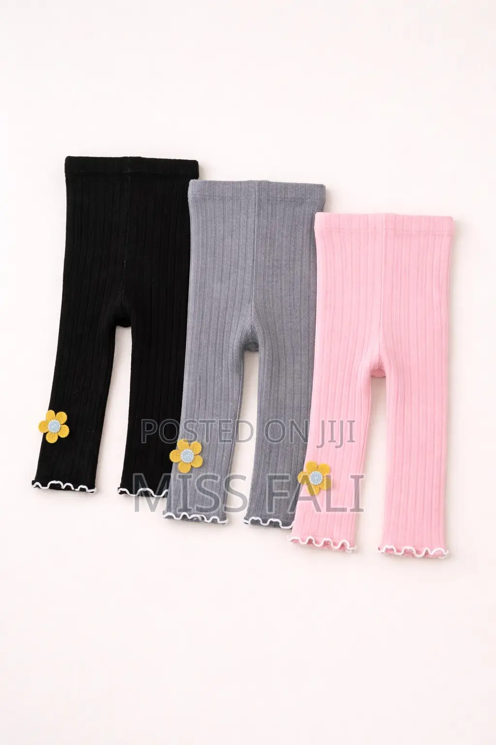Little Bloom Ribbed Leggings. 1-2years.