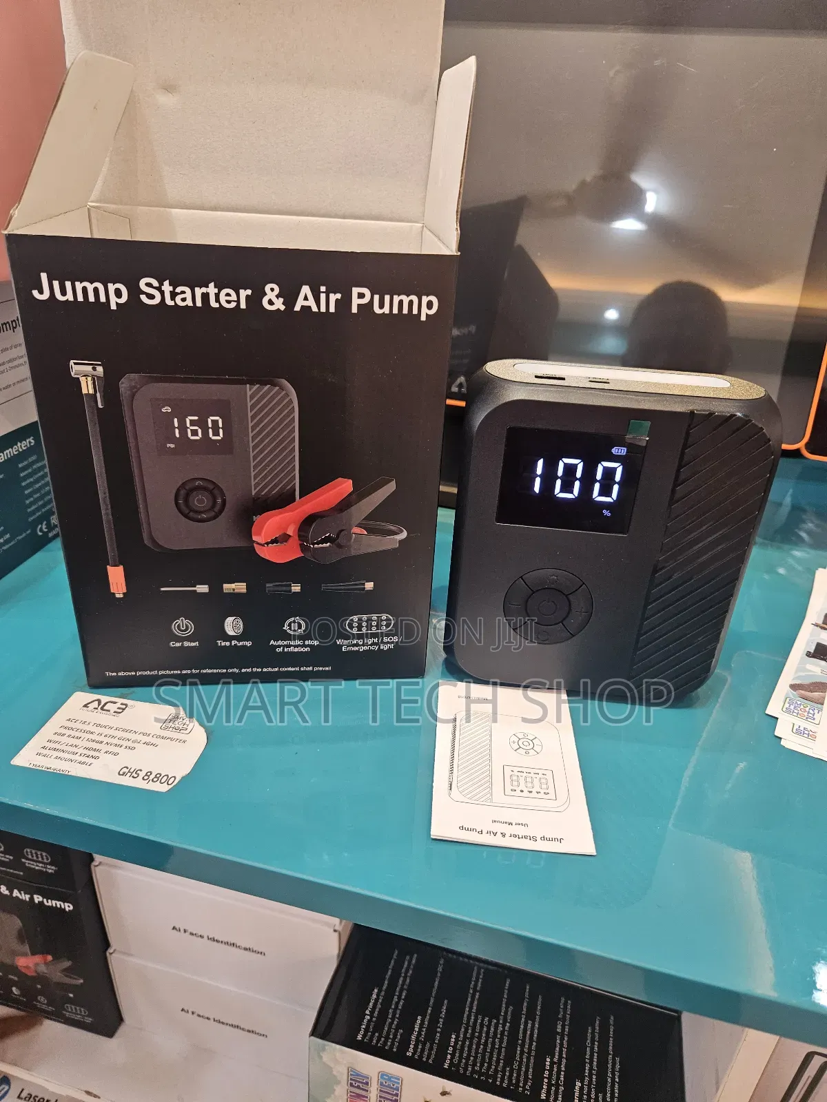 Multifunctional Portable Car Jump Starter and Tire Inflator,