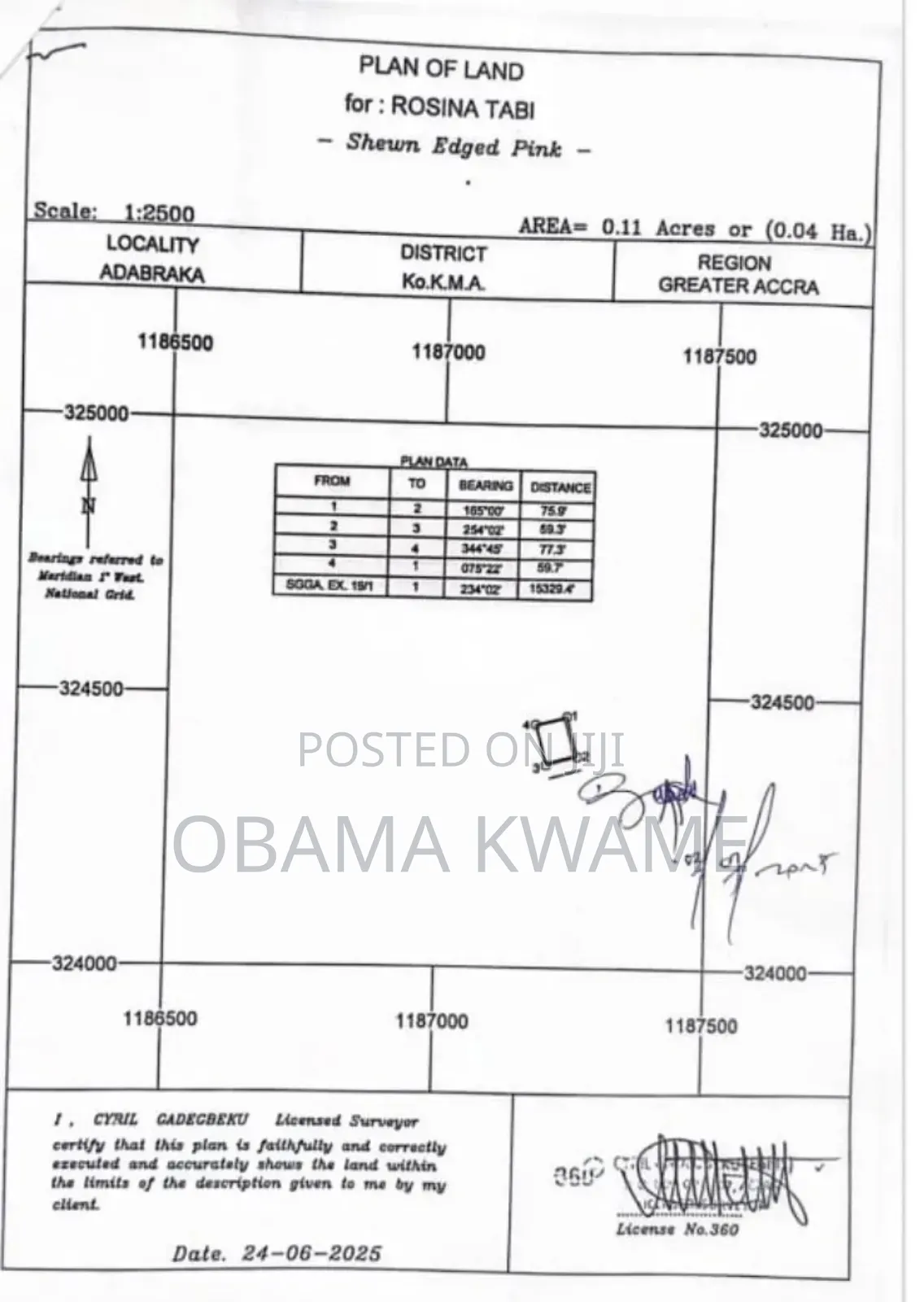 Titled One Plot of Land for Sale at Asylum Down. Around Ridge Tower