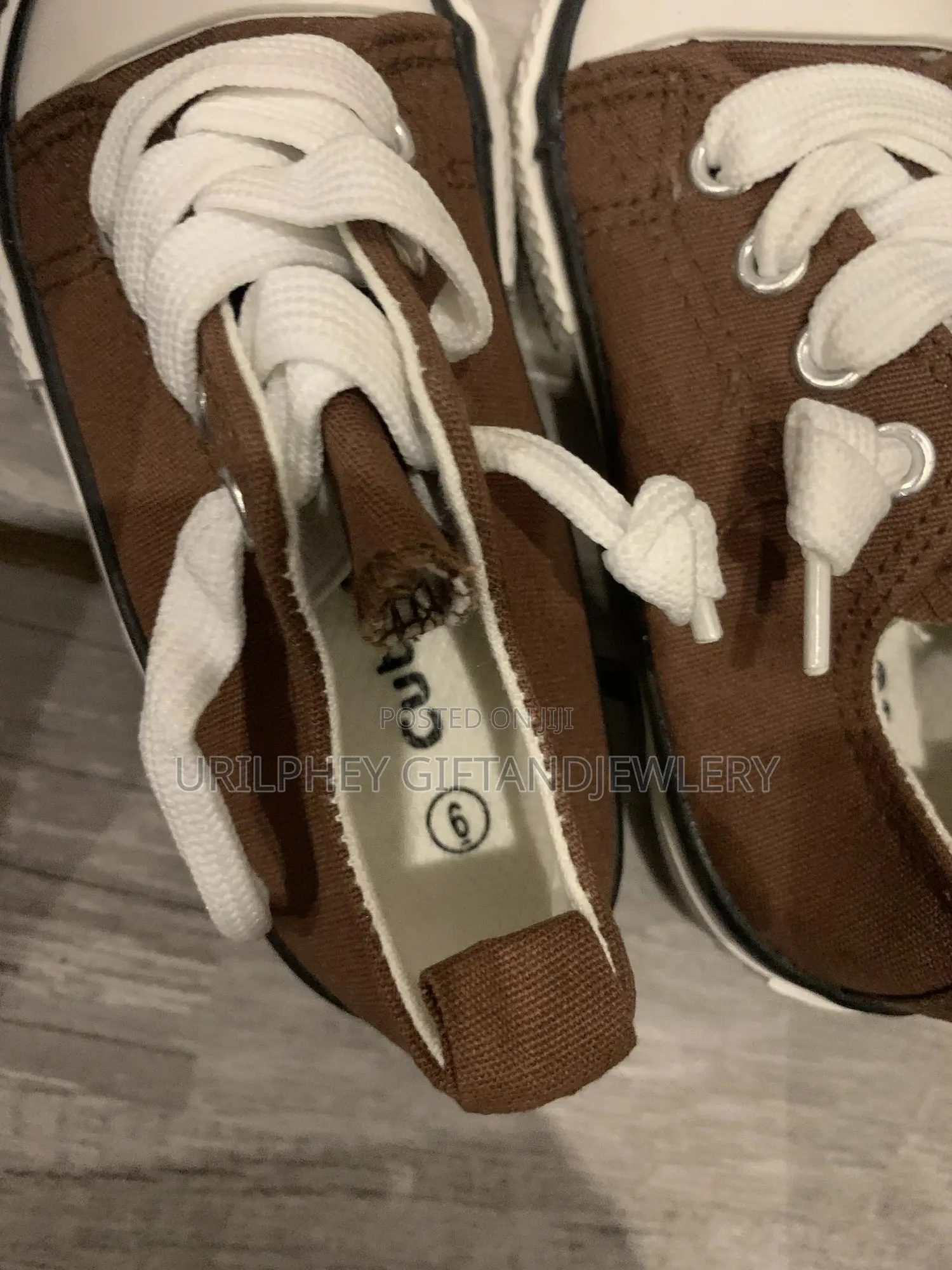 Kids Chocolate Brown Casual Trainers Neutral Low-top Canvas Shoes