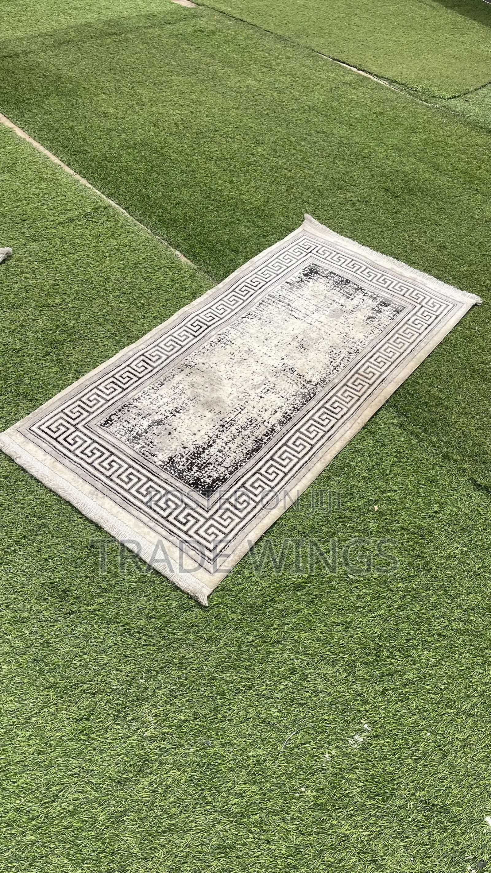 Short White and Black Carpet for Sale