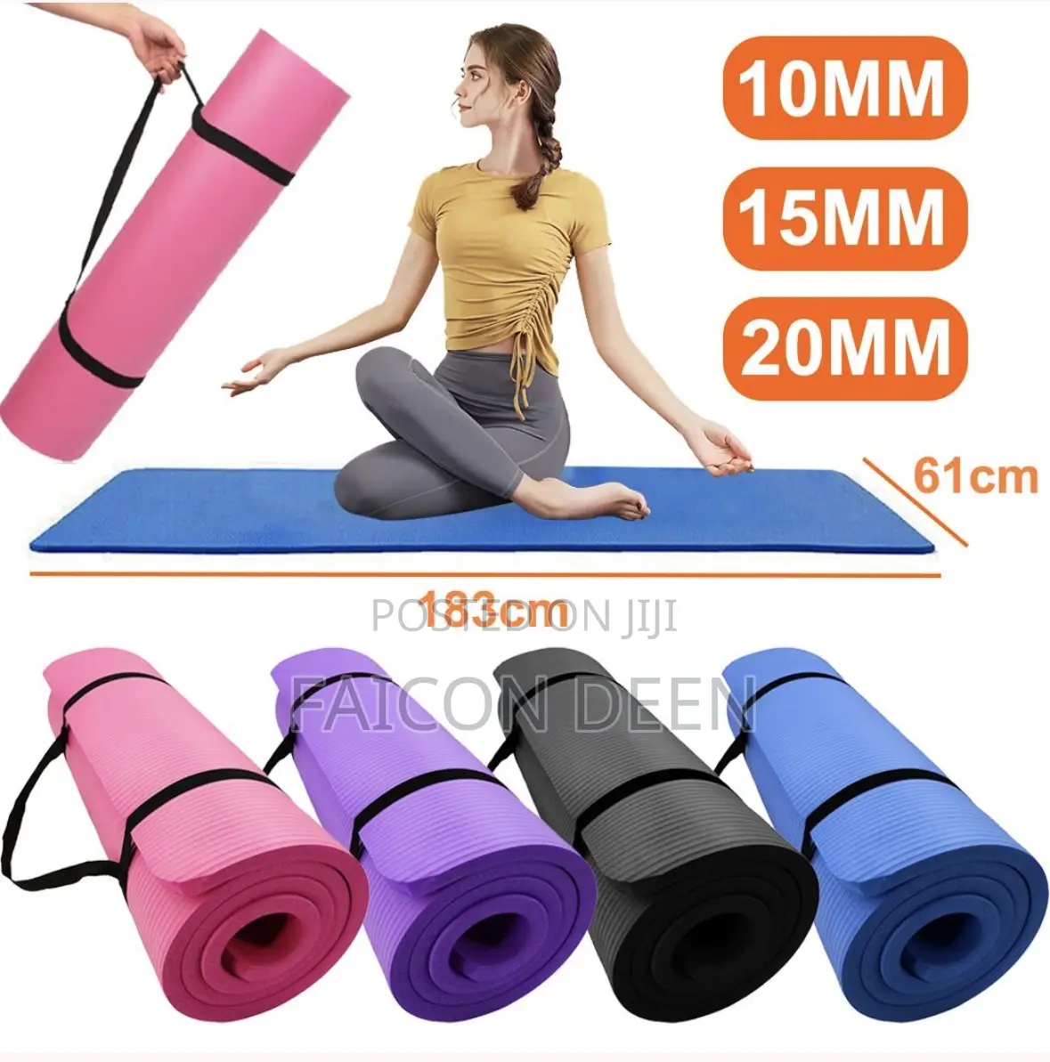 Extra Thick Work Out Thick Yoga Mats+ Free Bag (Also in Diff Colors