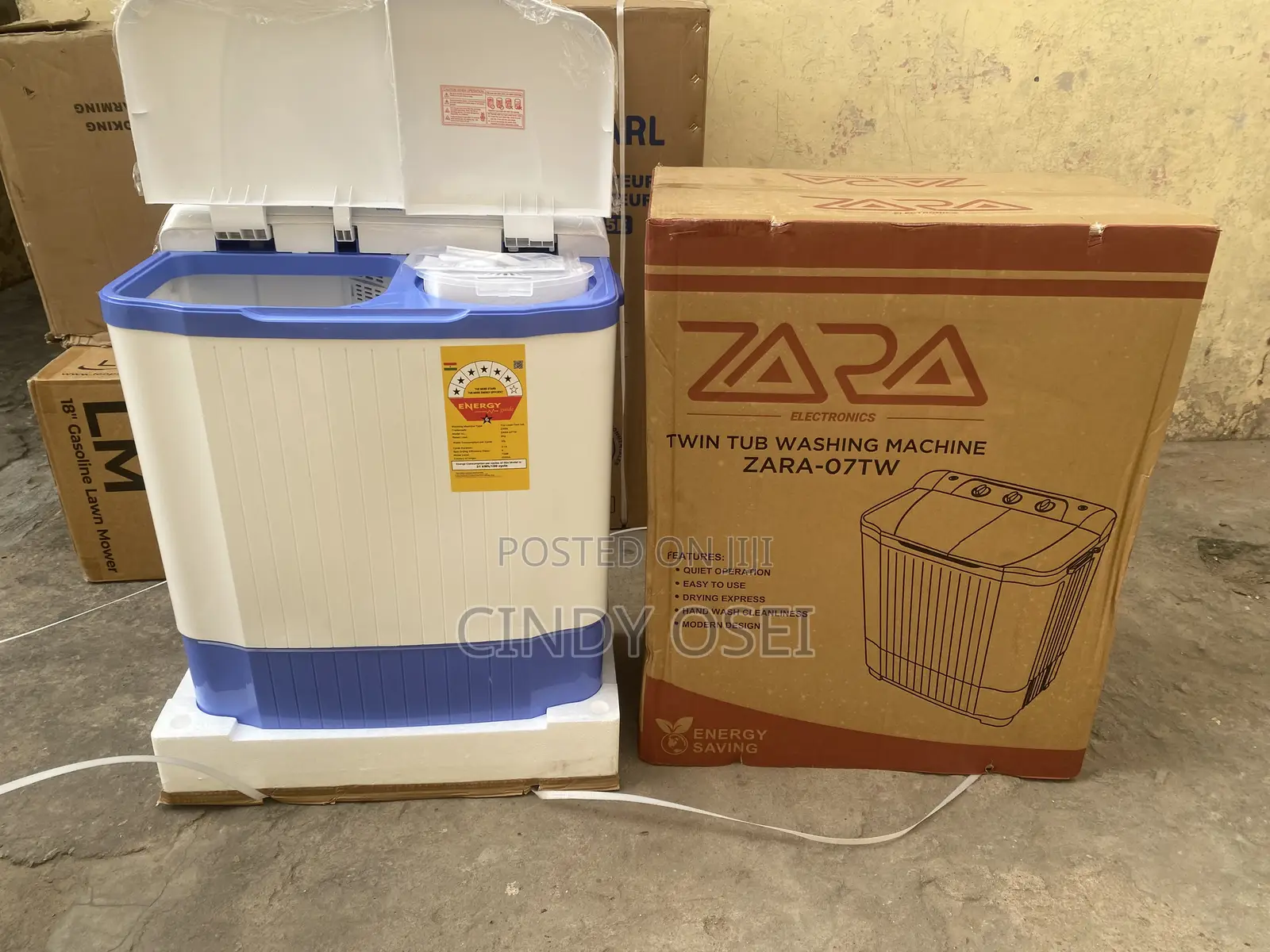 Top Loader 7kg Zara Twin Tub Semi Auto Washing Machine