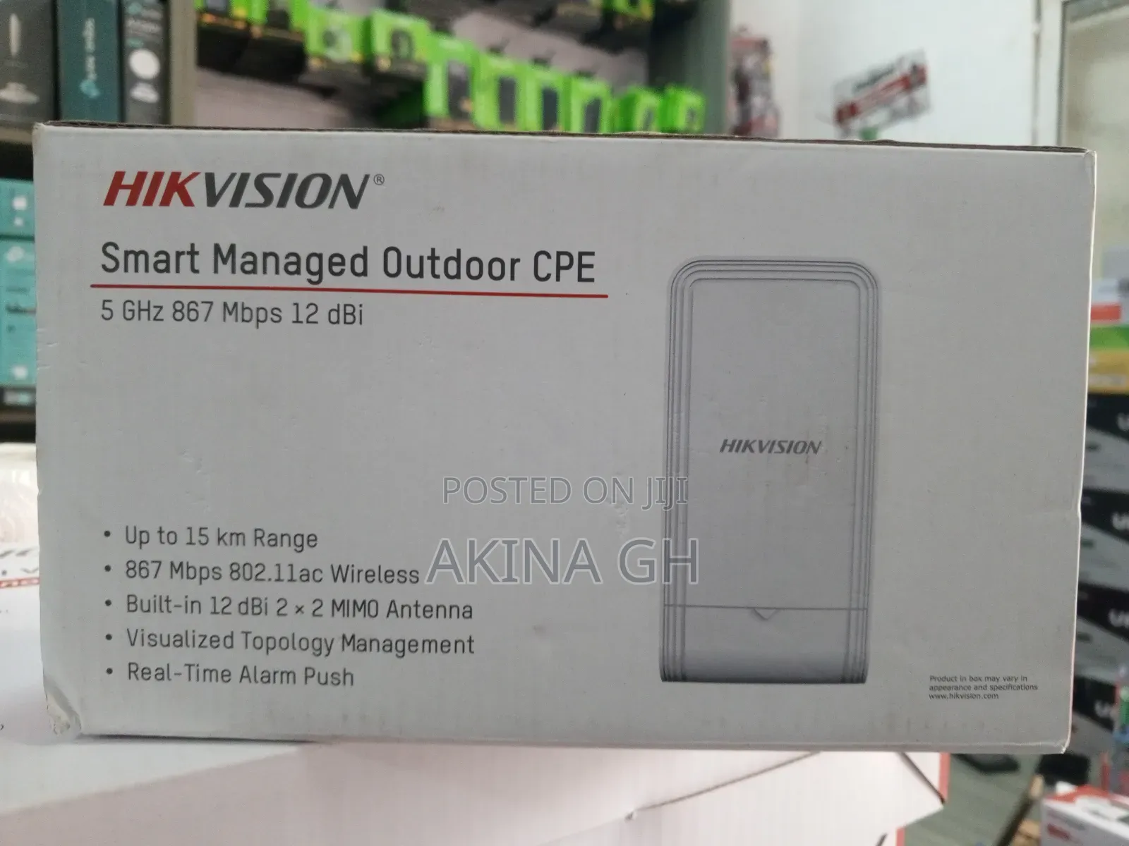 Hikvision Smart Managed Outdoor Cpe 5ghz 867mbps 12 Dbi Ds-3wf03-5ac/O