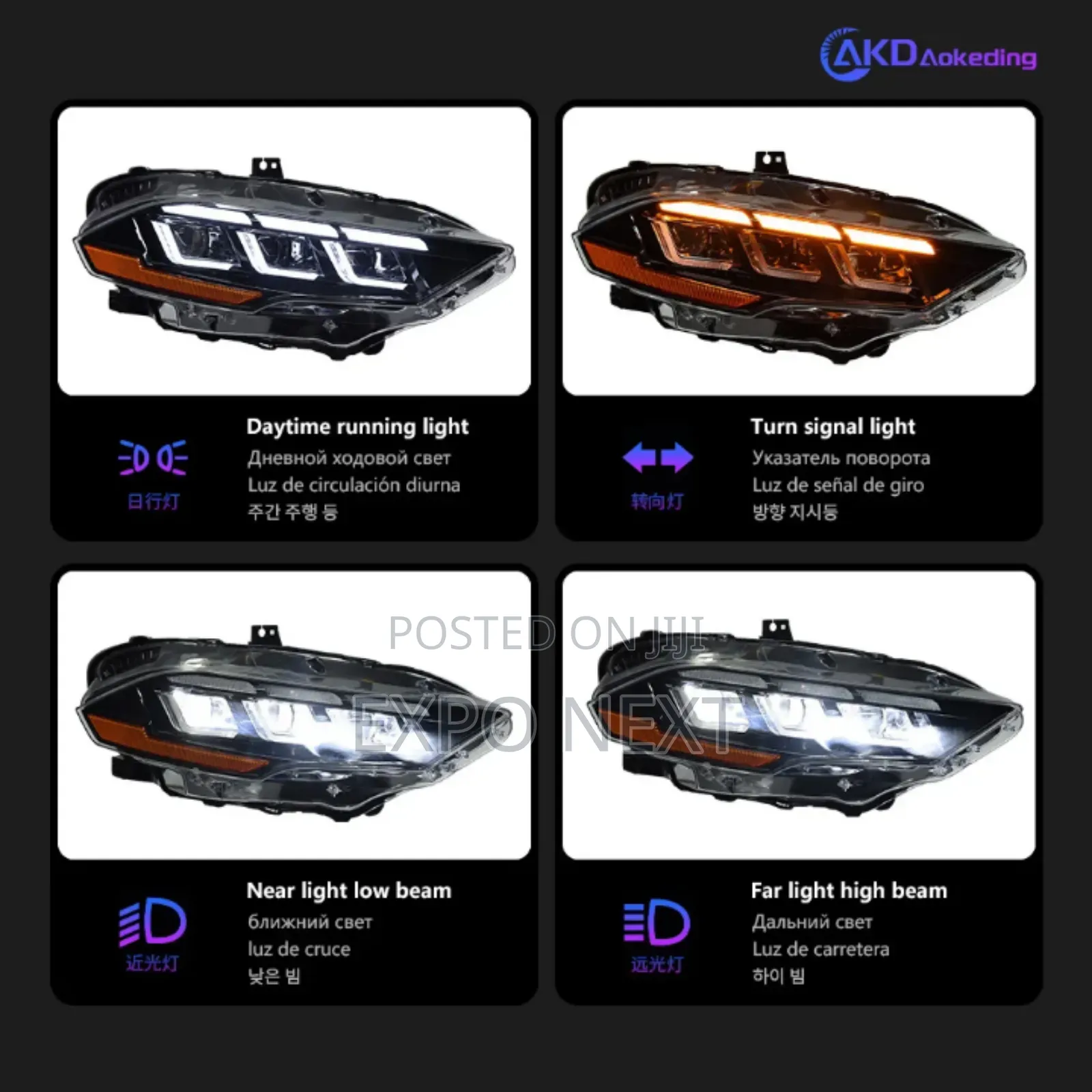 Ford Mustang Led Headlights 2015-2023