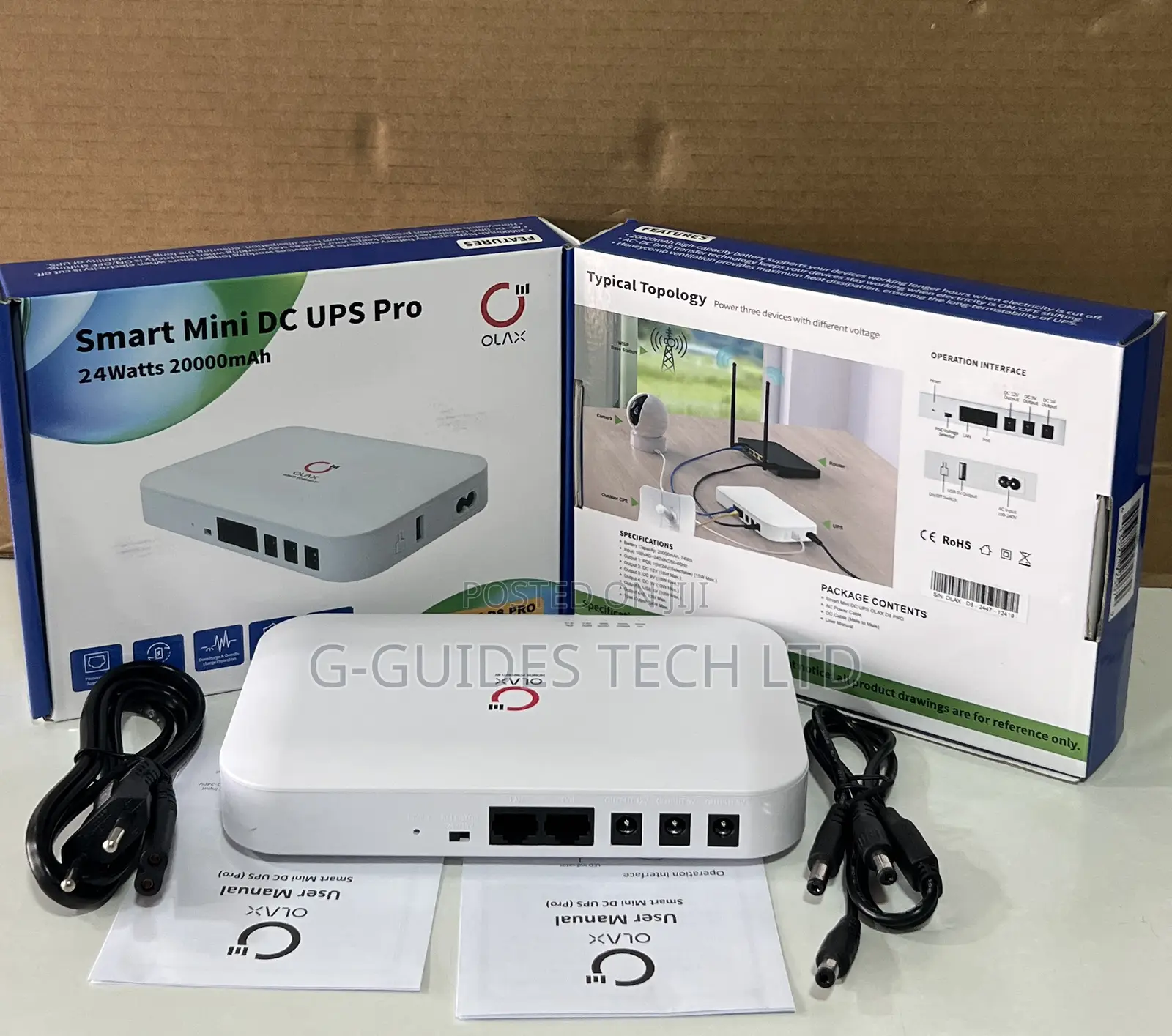 Olax D8 Pro Smart Mini Dc Ups, Backup Power Supply for Routers, CCTV