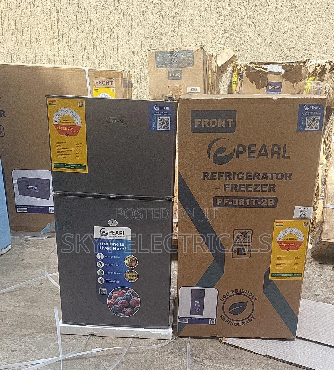 Pearl (Pf081-2b) Double Door Fridge New