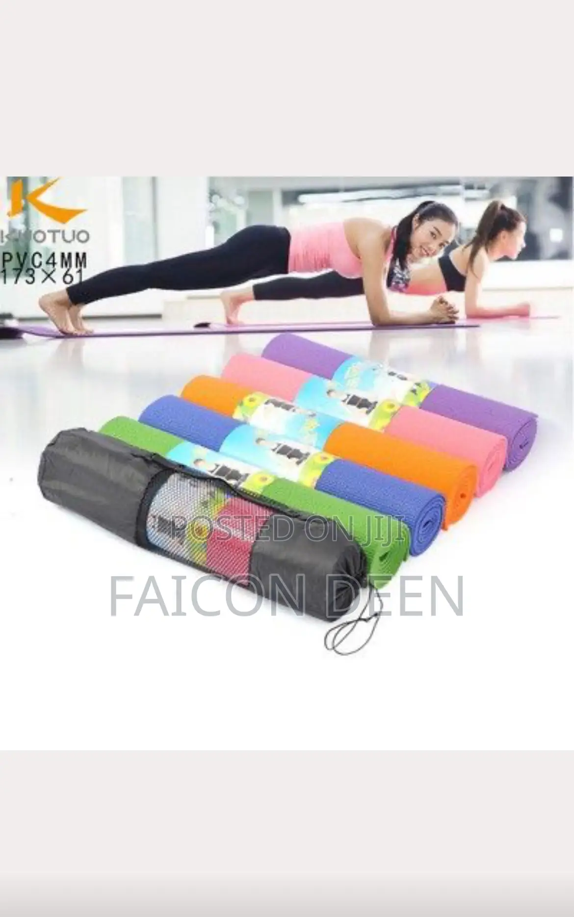 Train Smart With Thick Cushioned Exercise Gym Mats + Free Bag /Carrier