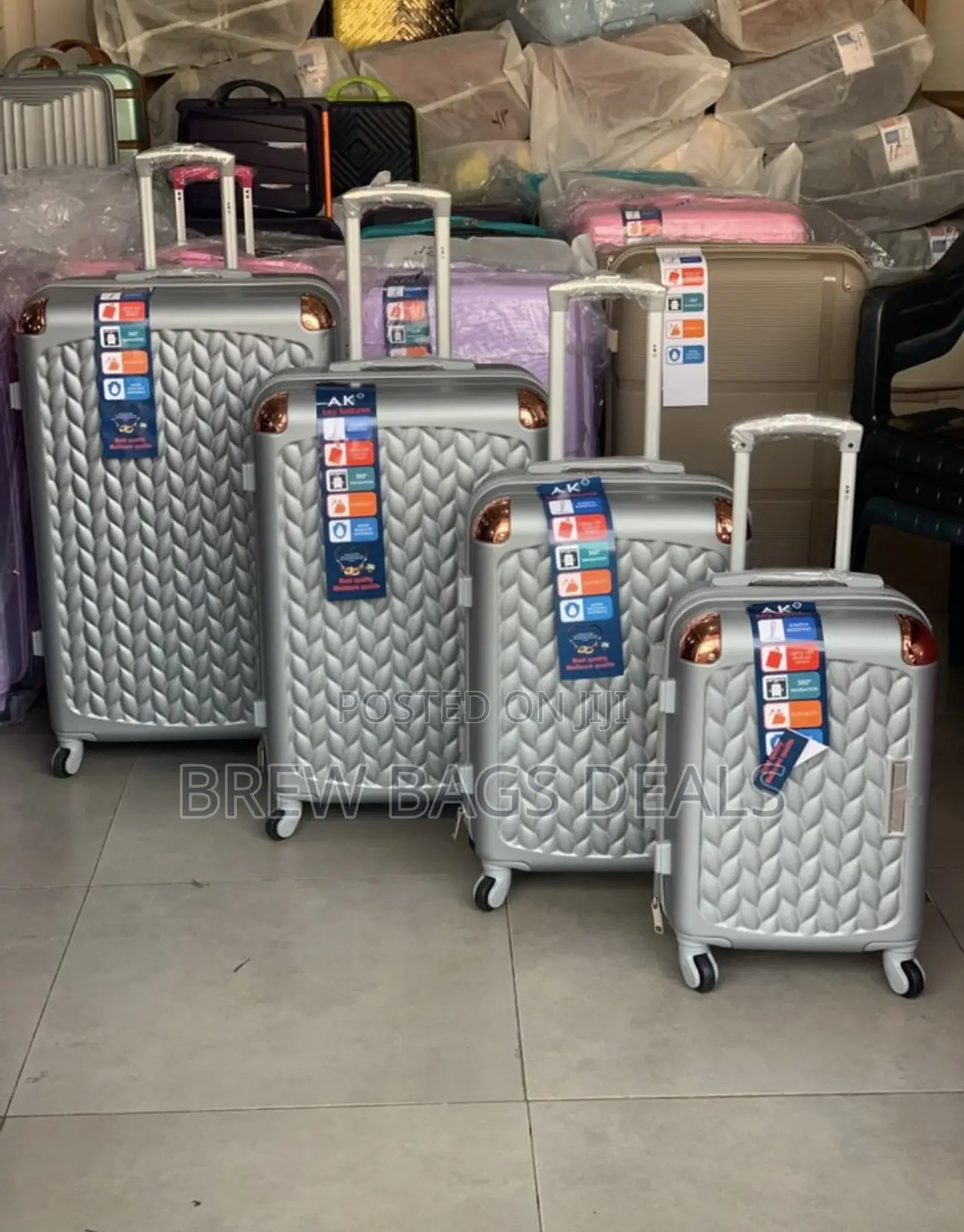 Quality Ak 4set Fiber Anticrack Unbreakable Traveling Bag