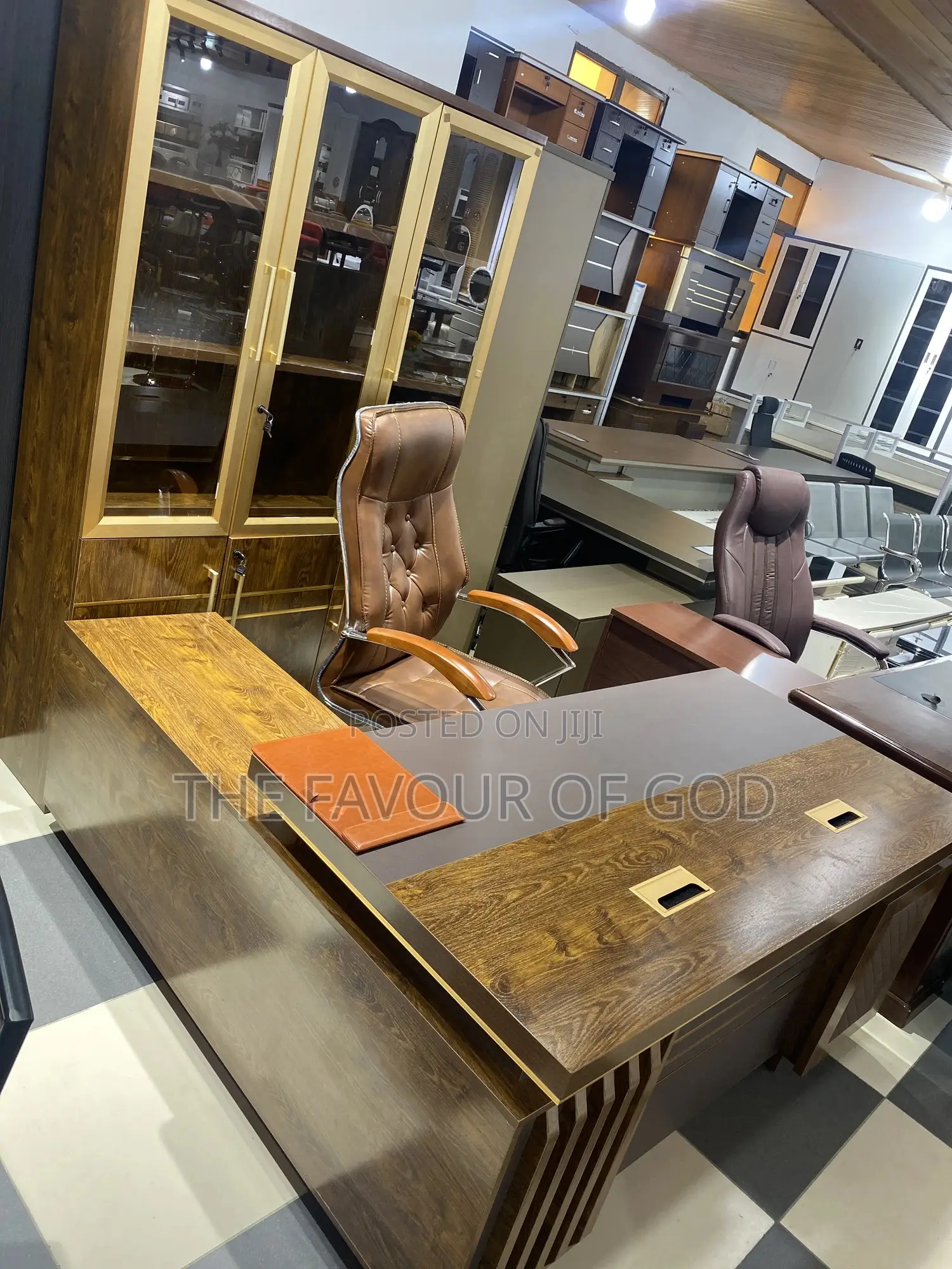 A Well Made Set of Office Furniture(Three Solid Items)