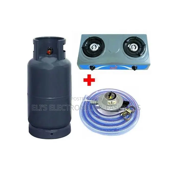 12kg Gas Cylinder, 2 Burner With It Accessories
