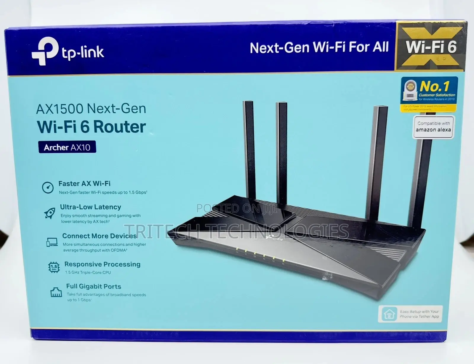 Tp-Link Wifi 6 Next-Gen Ax1500 Archer Ax10 Router