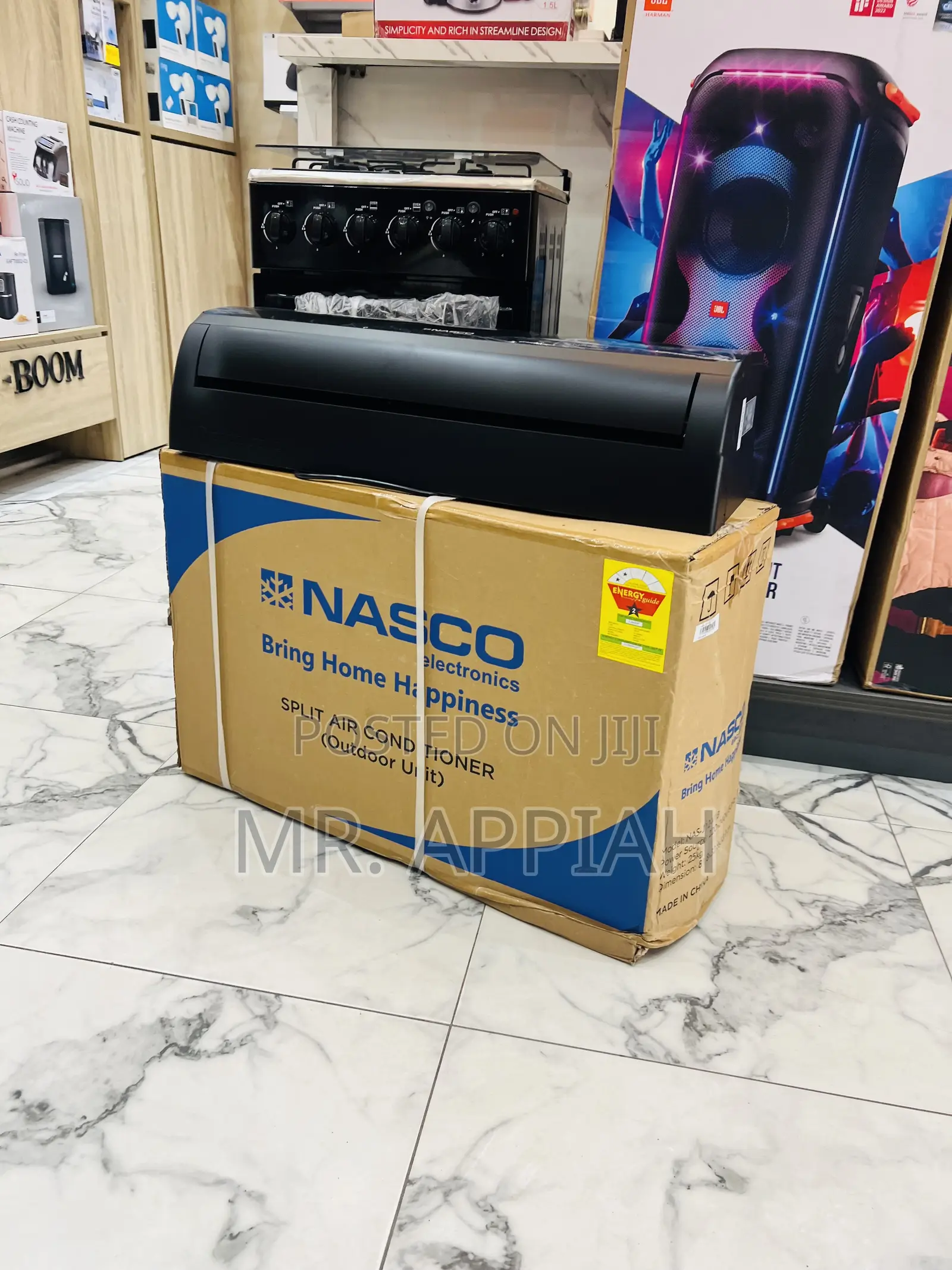 Efficient Nasco 1.5hp Split R410 Ac(White)Black 