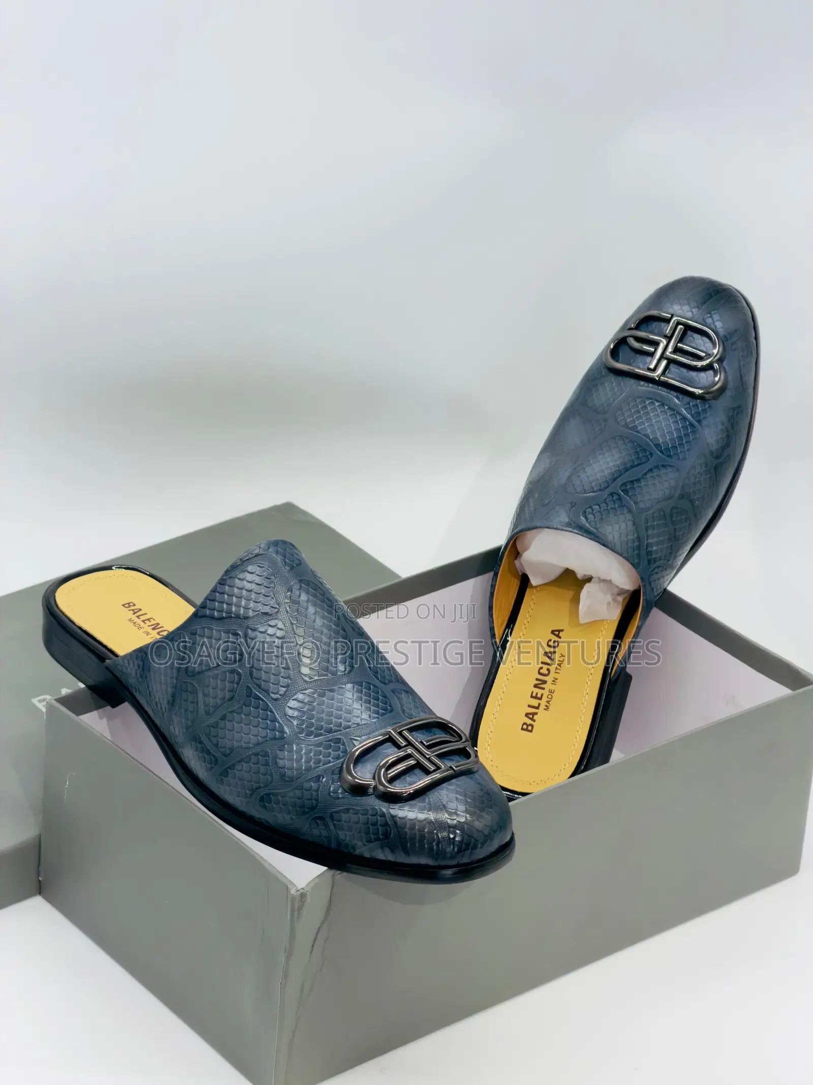 High Quality Balenciaga Half Shoe Navy Blue
