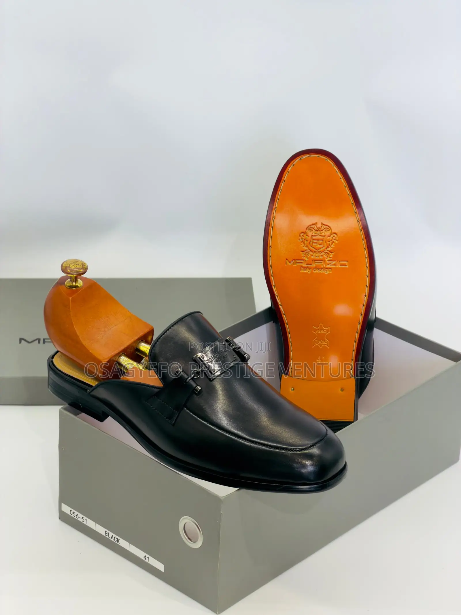 High Quality Morizio Half Shoe Black