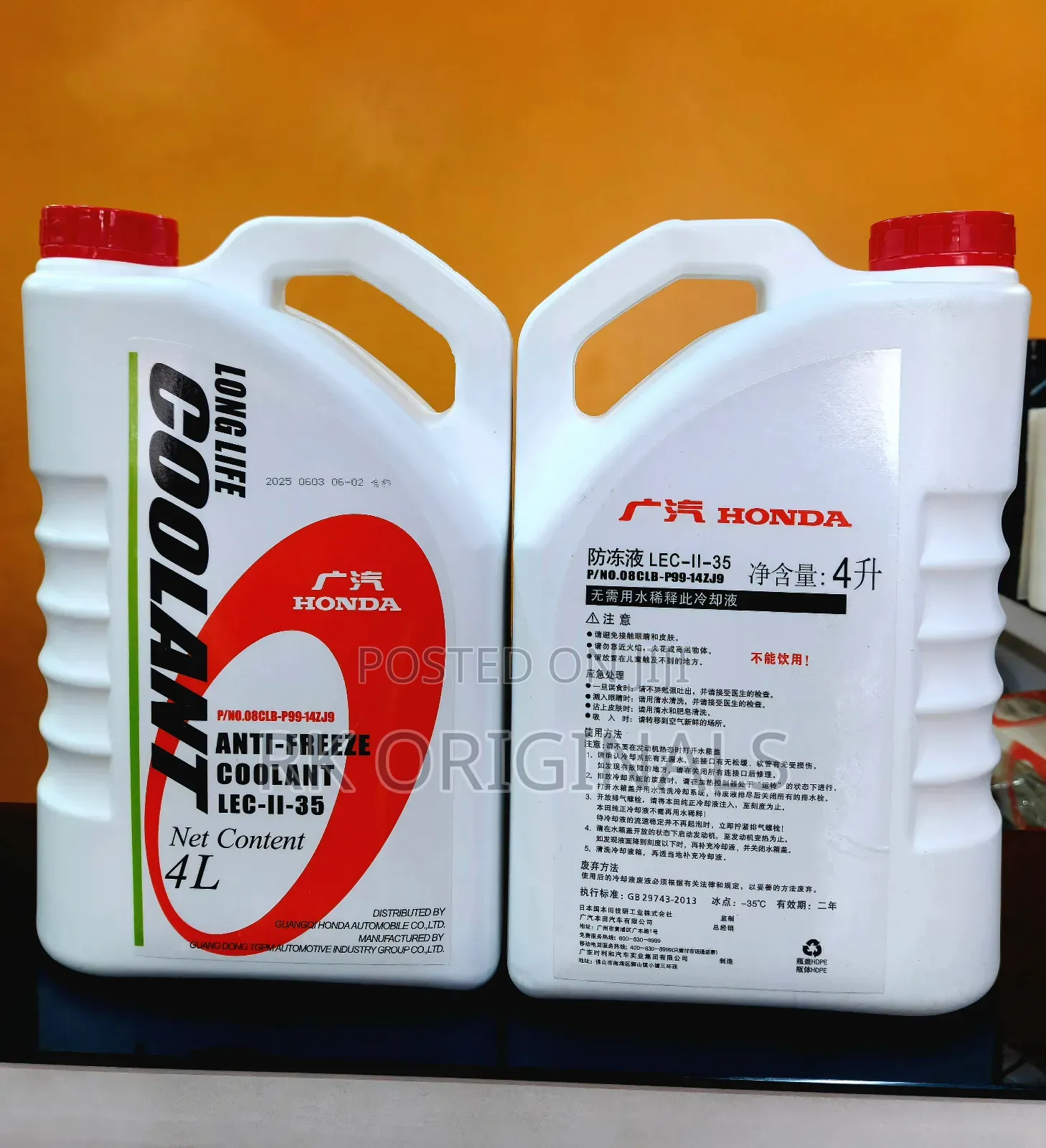 Honda Long Life Coolant Antifreeze Lec-ii-35 4l From Japan🇯🇵