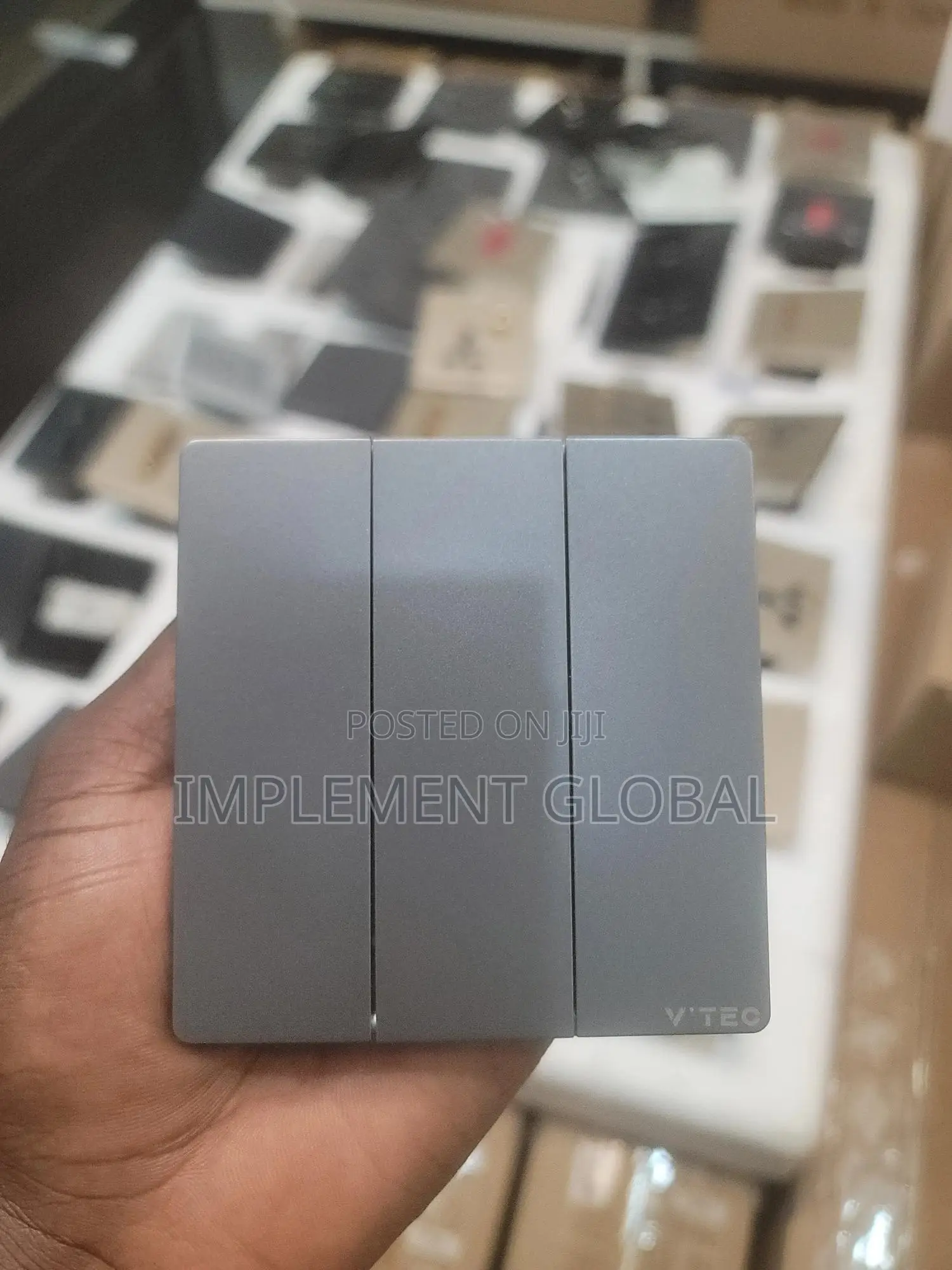 3 Gang Switch - Grey