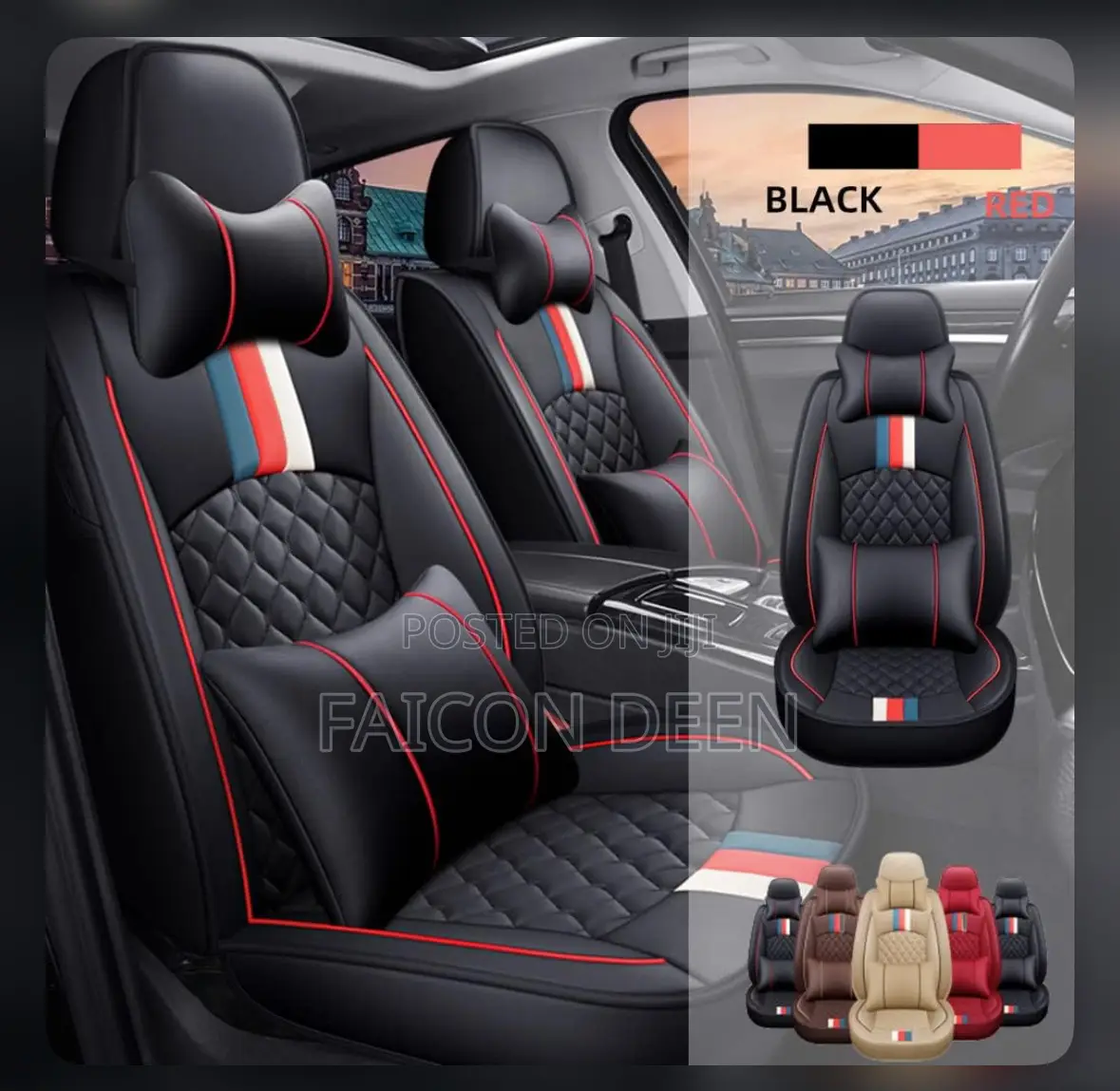 Touch Stylish Universal Leather Front And Back Car Seat Covers