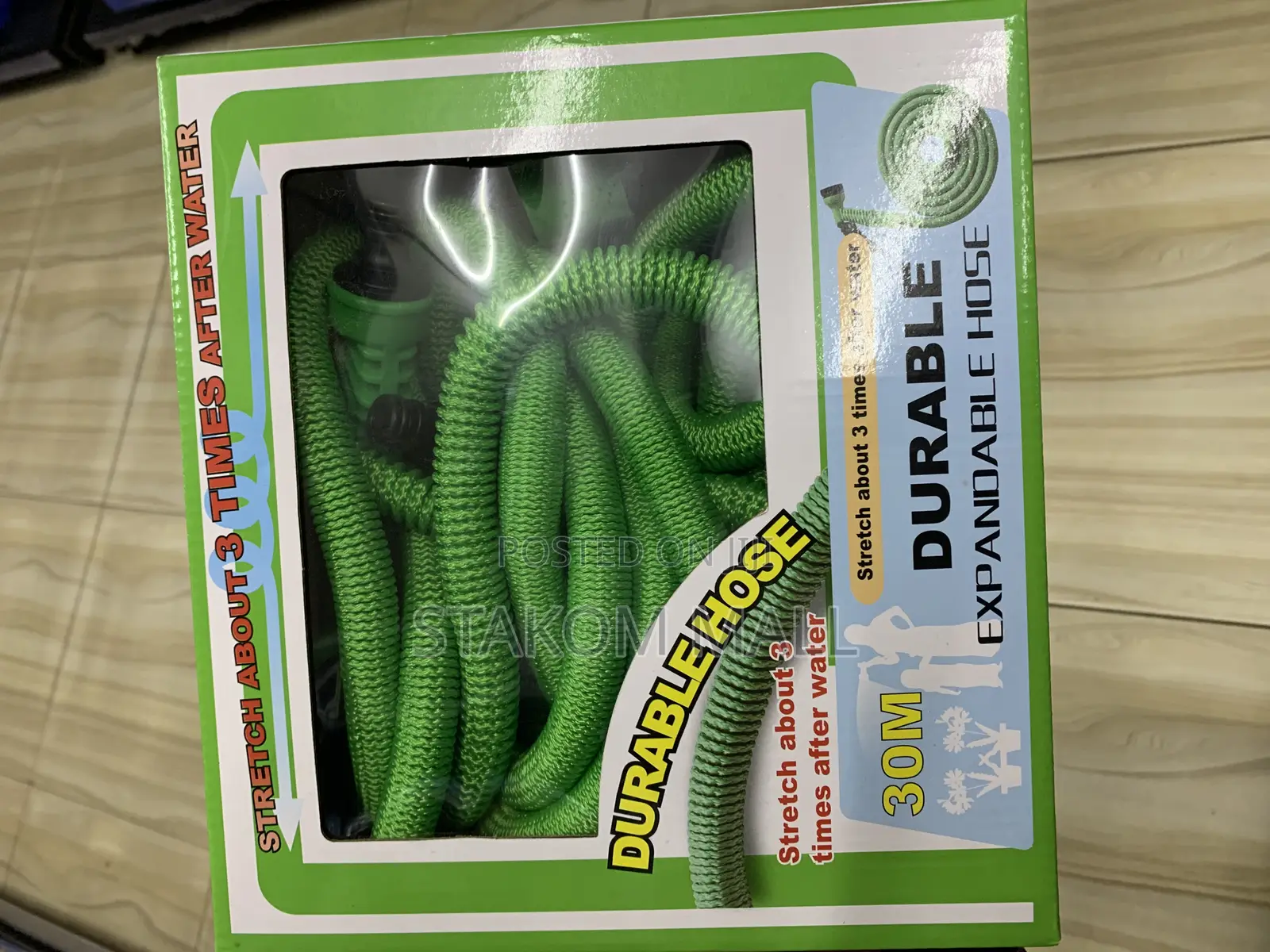 Durable Expandable Hose With Water Gun - 30m/100ft