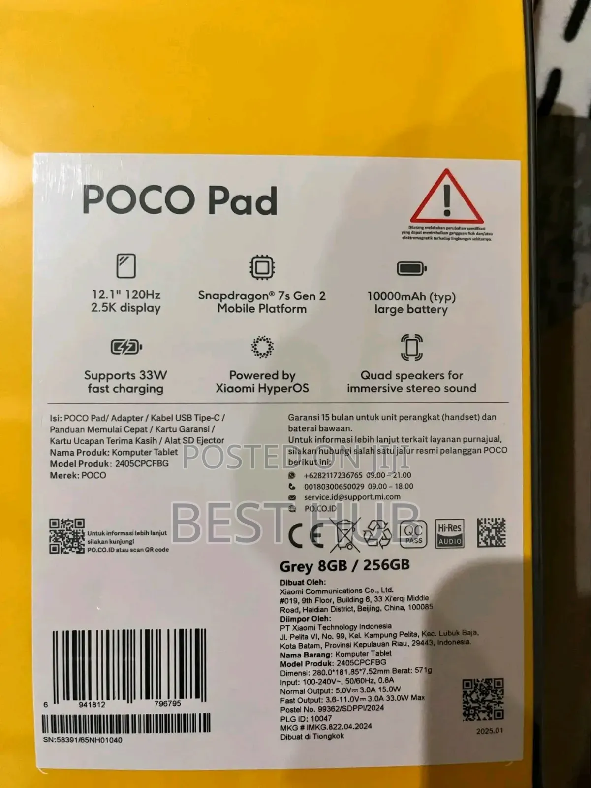 New Xiaomi Poco Pad 256 GB Black
