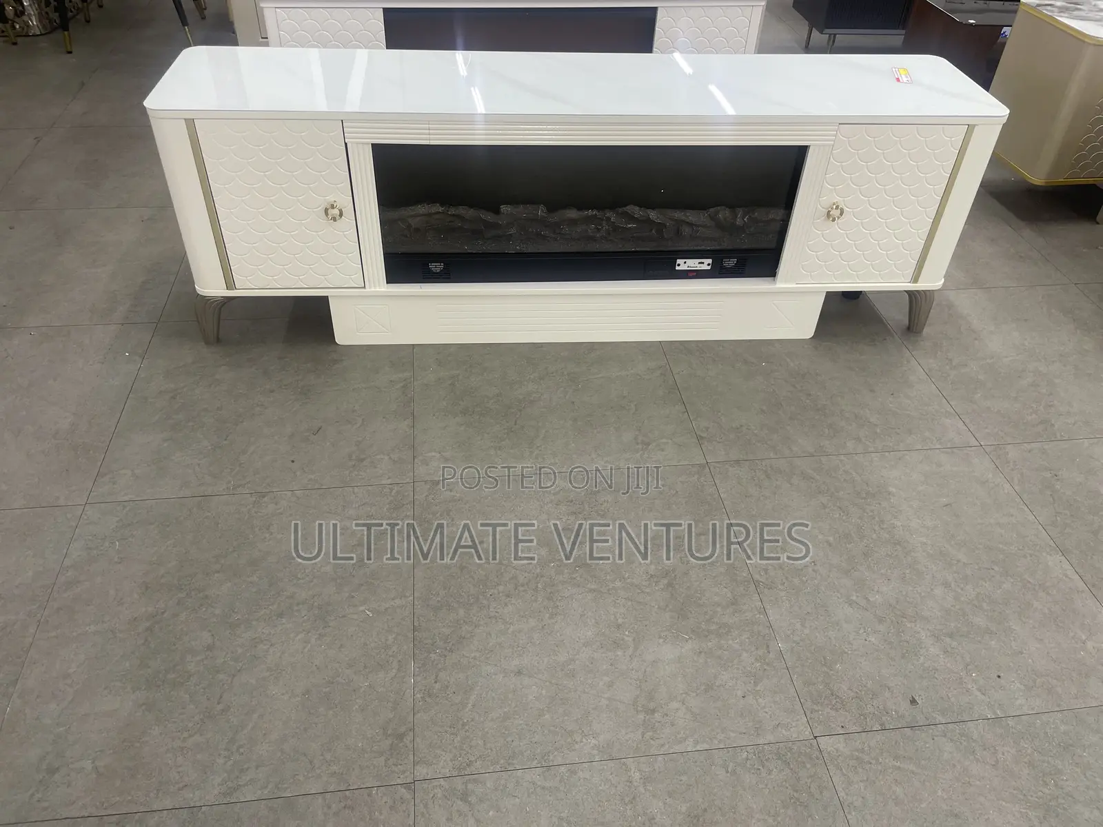 Tv Stand and Decorative Fireplace Unit.