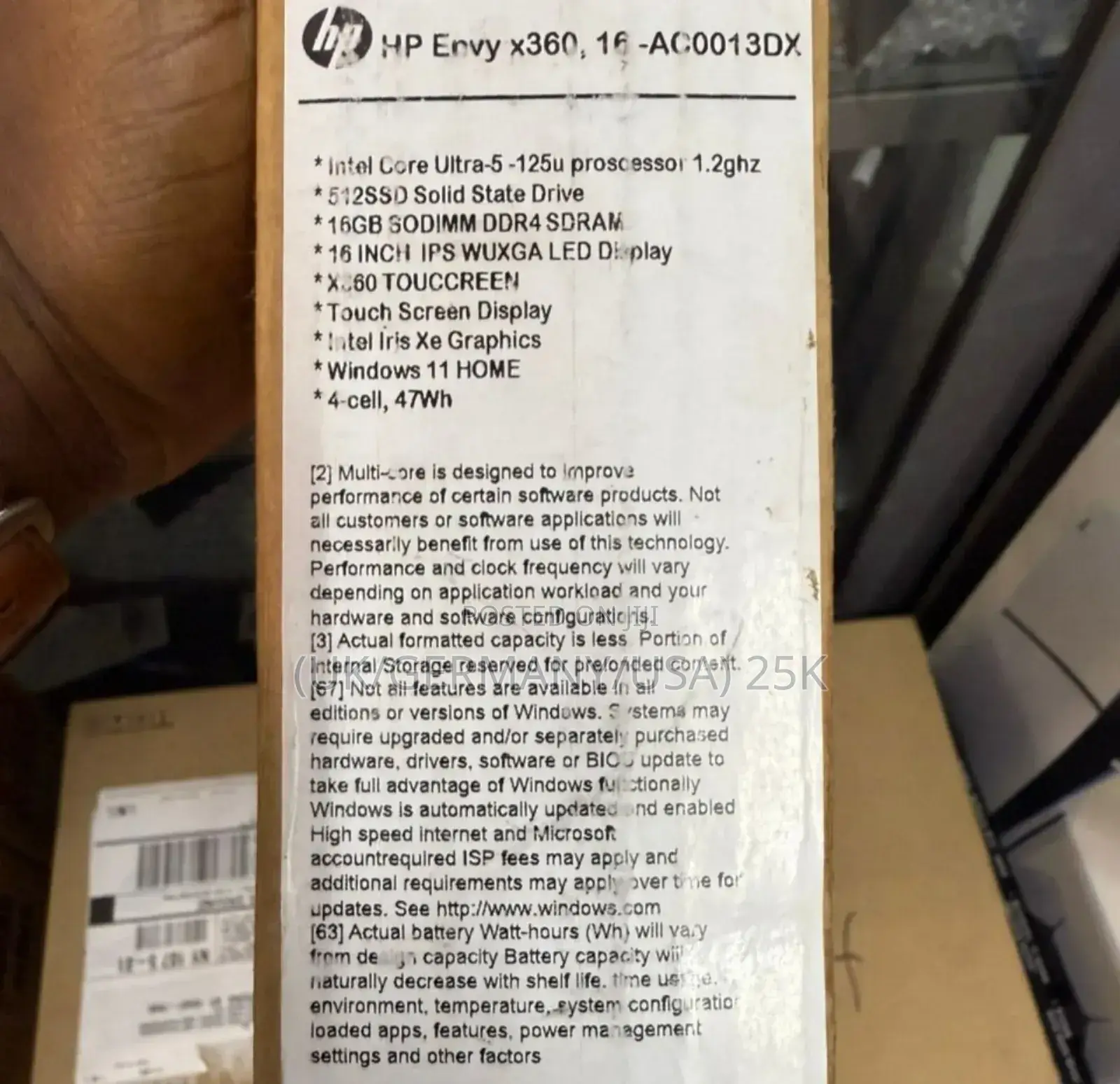 New Laptop HP Envy x360 16GB Intel Core Ultra 5 SSD 512GB