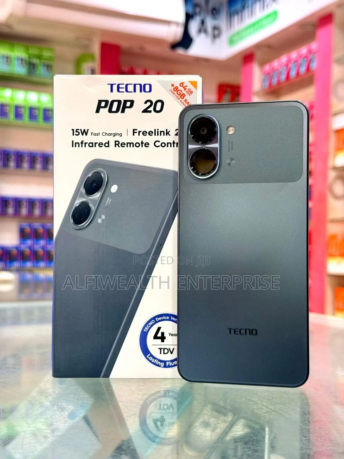 New Tecno Pop 20 128 GB Black