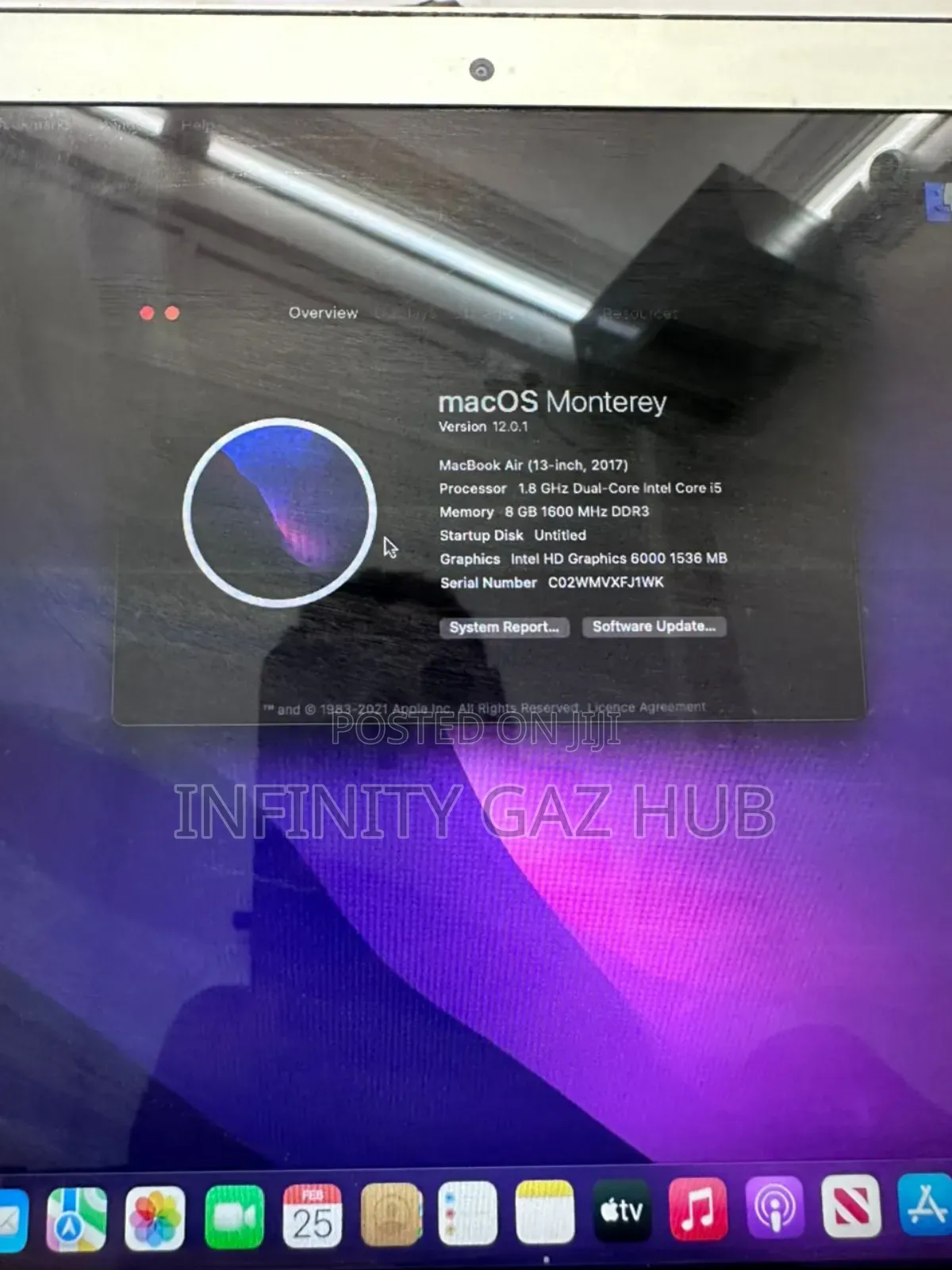 Laptop Apple MacBook Air 2017 8GB Intel Core i5 SSHD (Hybrid) 512GB
