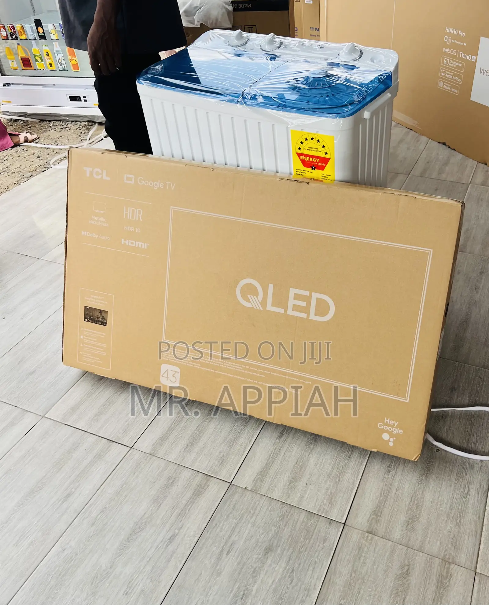 Choose Unique TCL 43” Qled Smart Television(2025)Black 