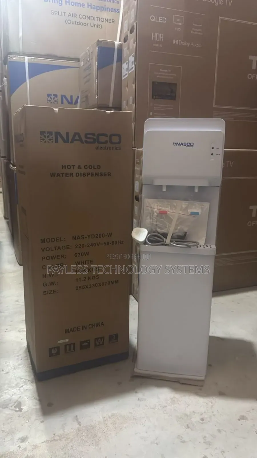 Nasco 16lts Cabinet 2 Taps Nas-Yd200-W Water Dispenser