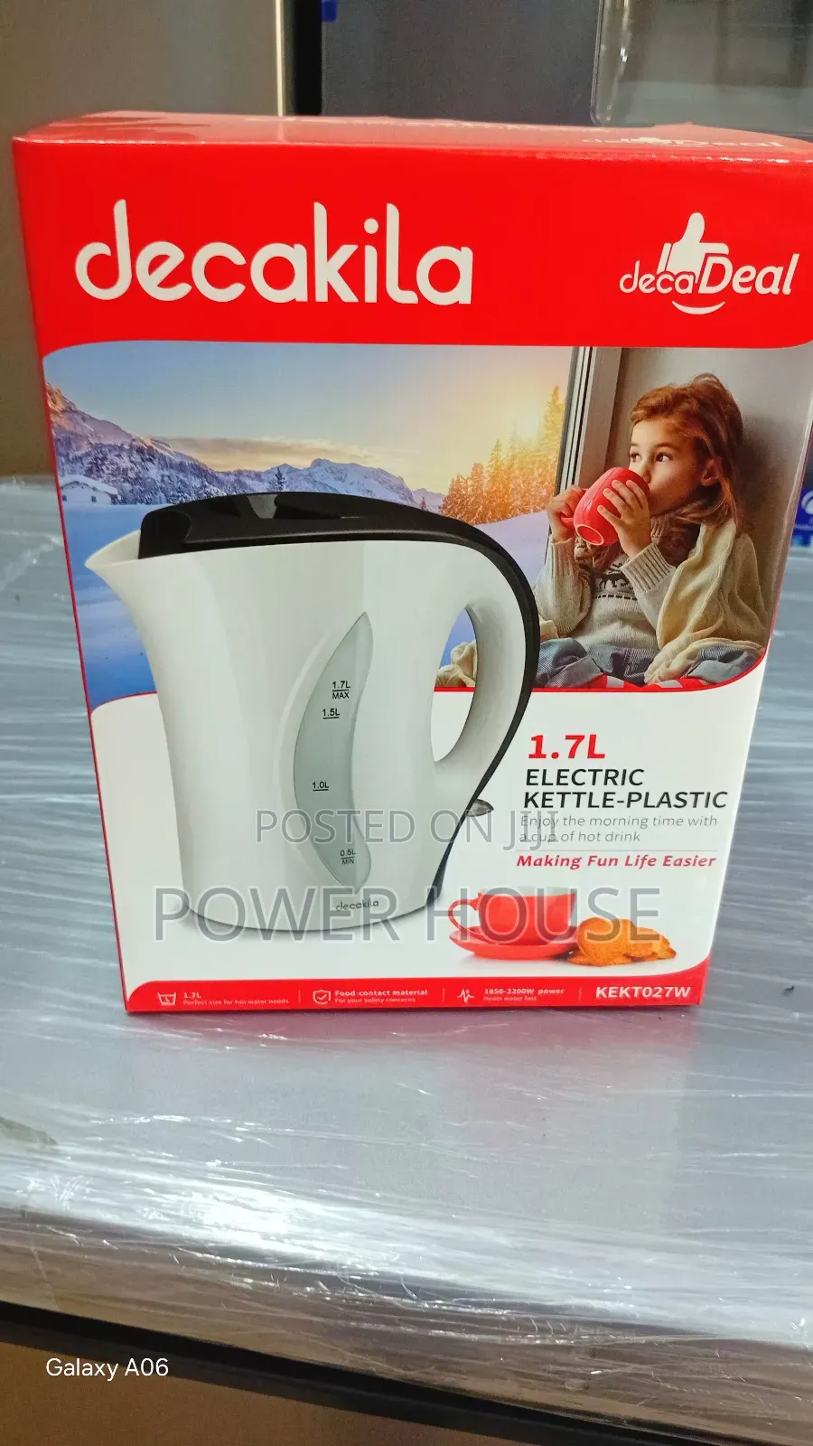 Decakila 1.7l Electric Kettle – Boil Water in Seconds