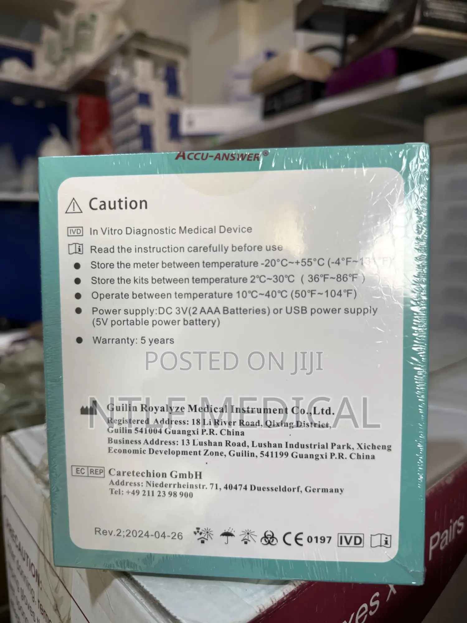 Accu Answer 4in1 Cholesterol, Blood Glucose, Hb And Uric Acid Machine