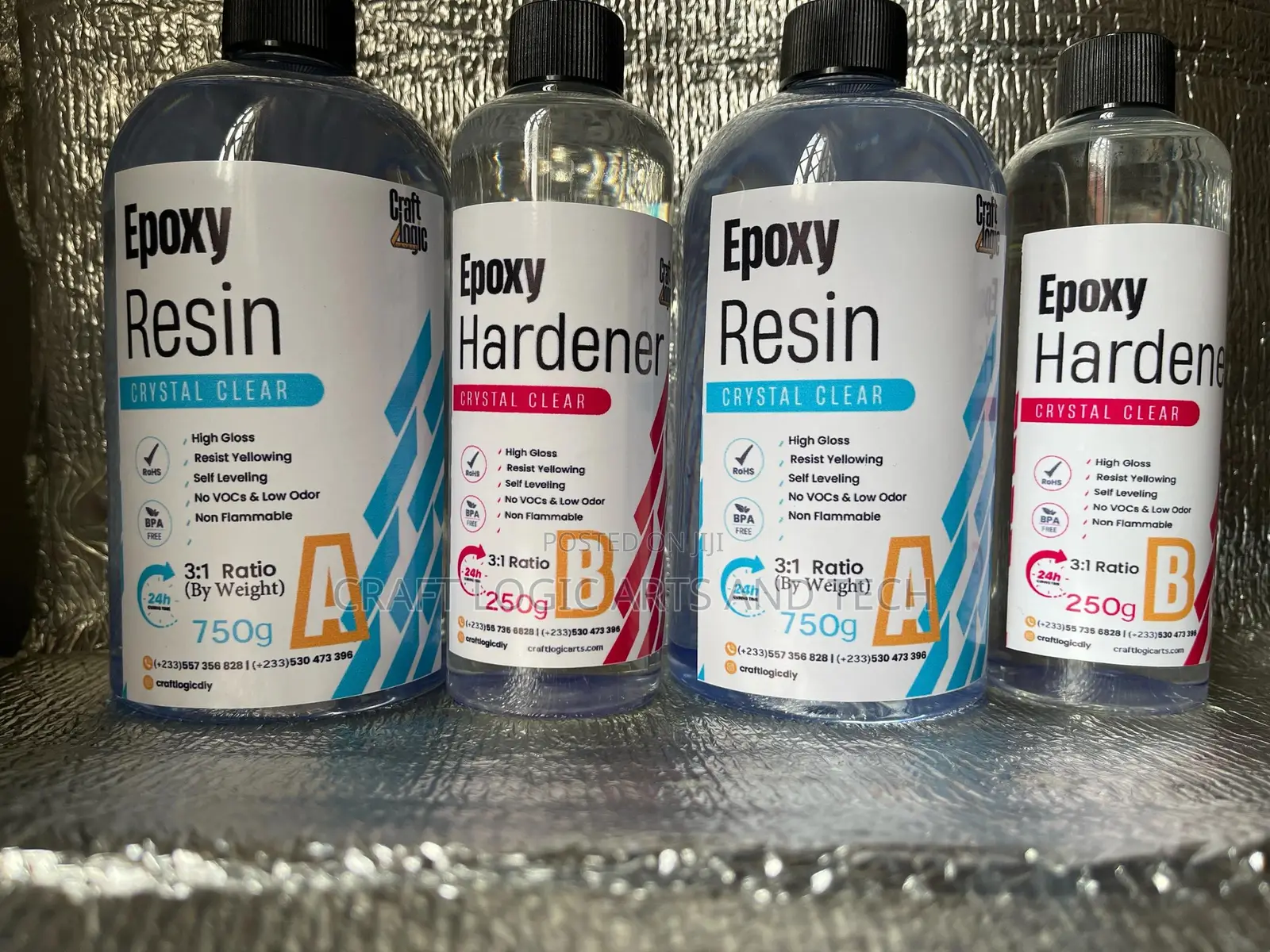 Epoxy Resin and Hardener (A+B) 1:1, 2:1 3:1 Mixing Ratios Fast Cure