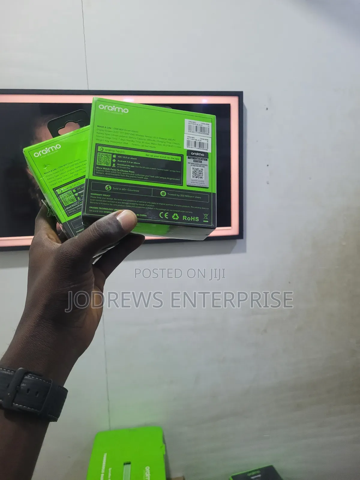 Oraimo Watch 6 Lite 2.01" Smart Watch With Cool Ui Interface