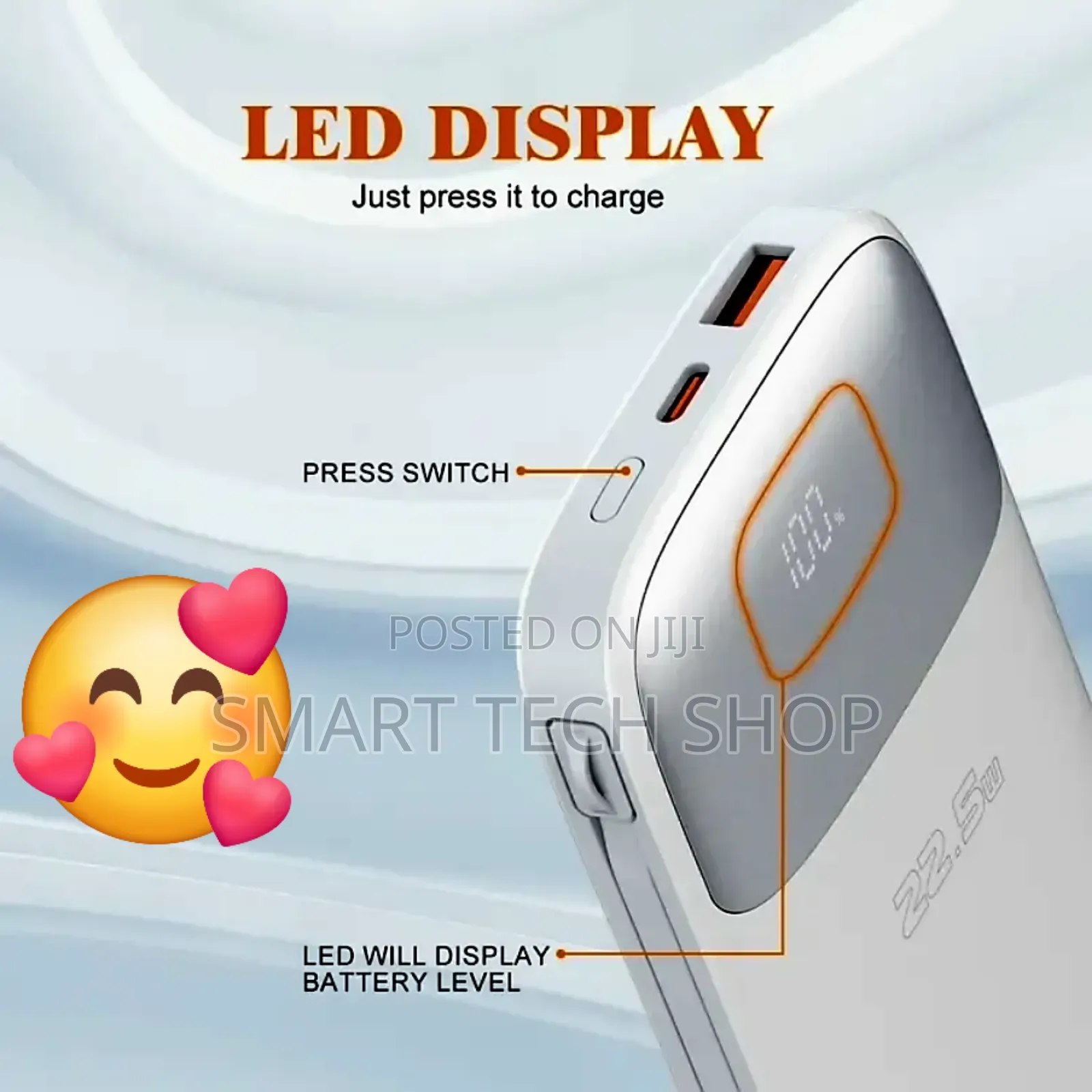 10000mah Ldnio Power Bank With Inbuilt Cable for iPhone and Type C