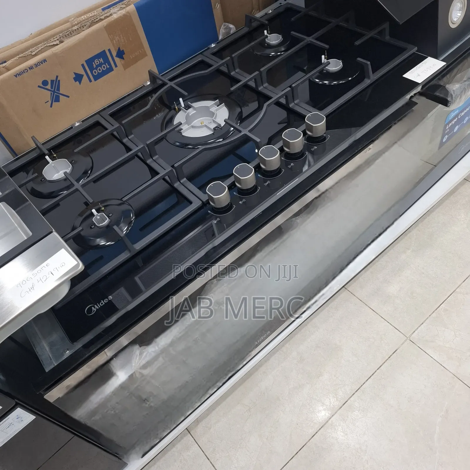 90cm Midea Gas Hob 5 Burner Glass Surface Originalqualitywithwarranty