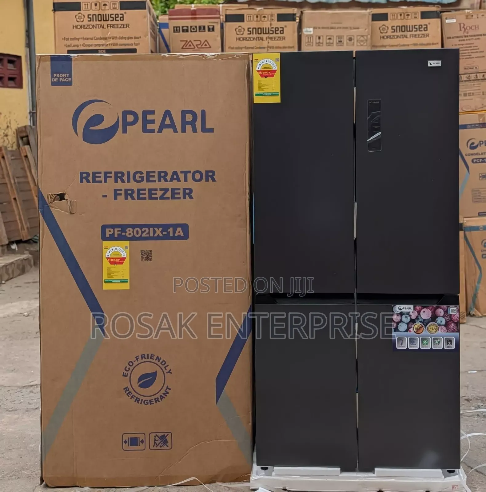 Pearl Pf-802ix French Door Fridge 
 *600liters*