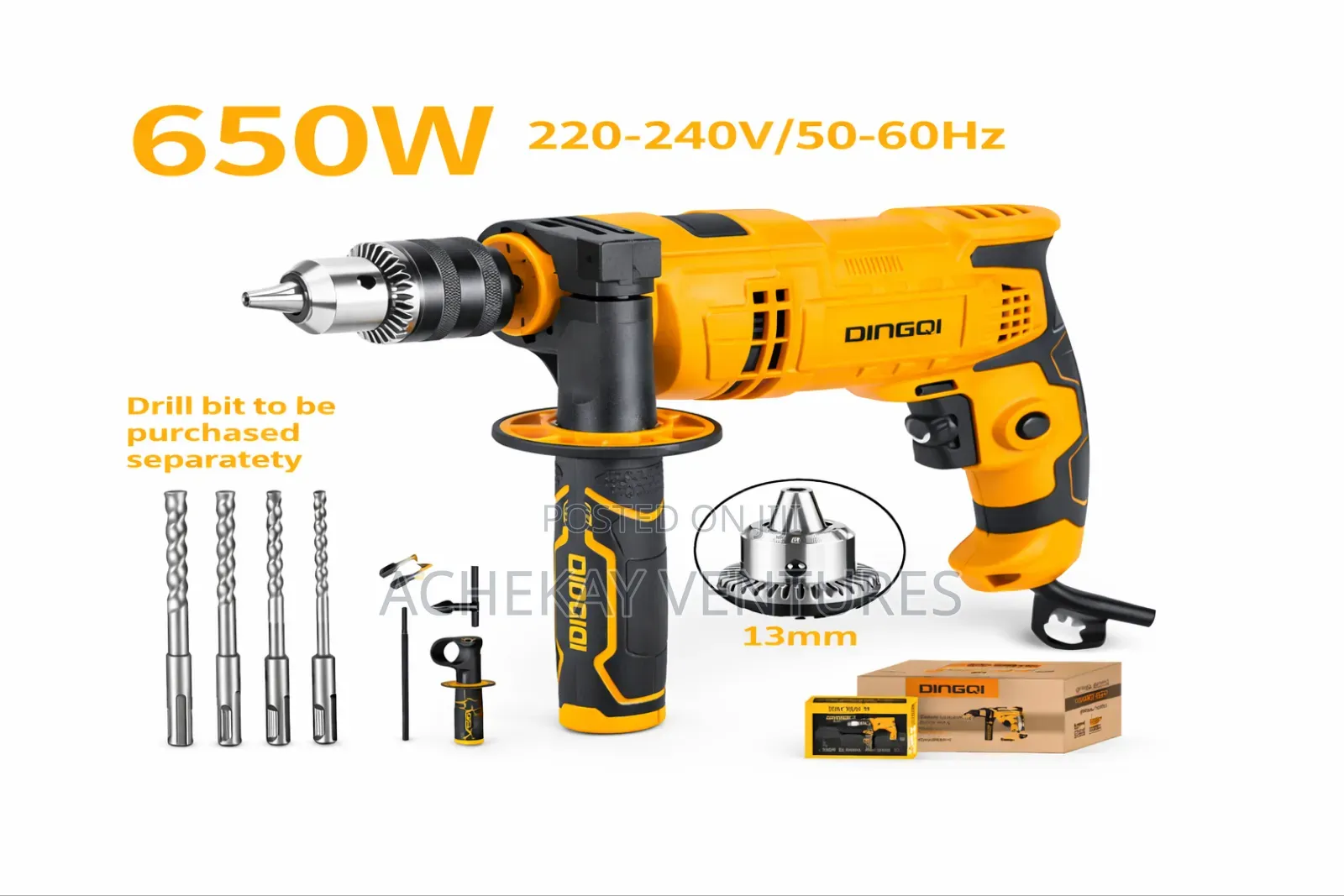 Impact Drill 650w 13mm – Electric Corded Drill