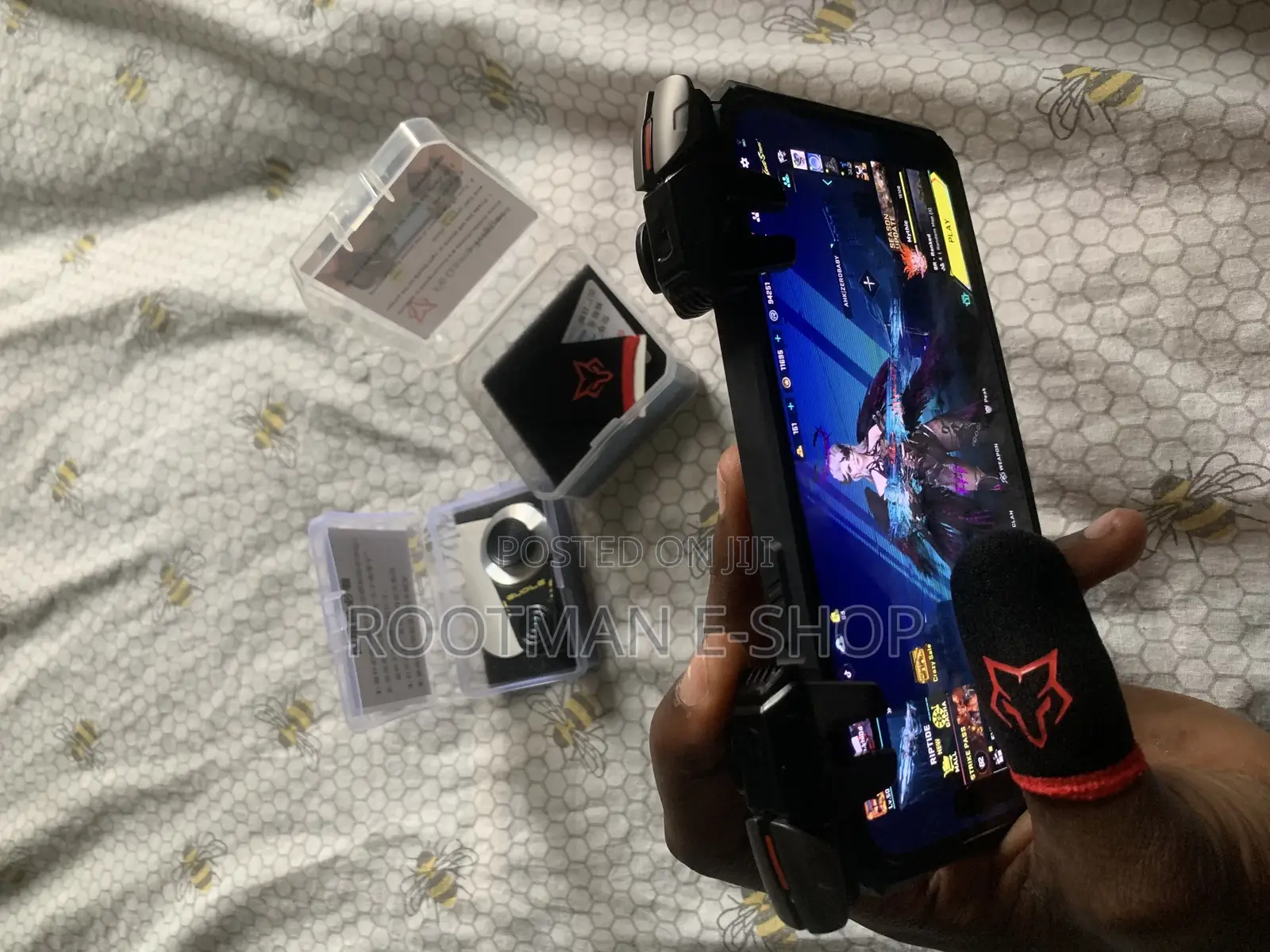 Pro Mobile Gaming Trigger Joystick Combo – Free Thumb Gloves