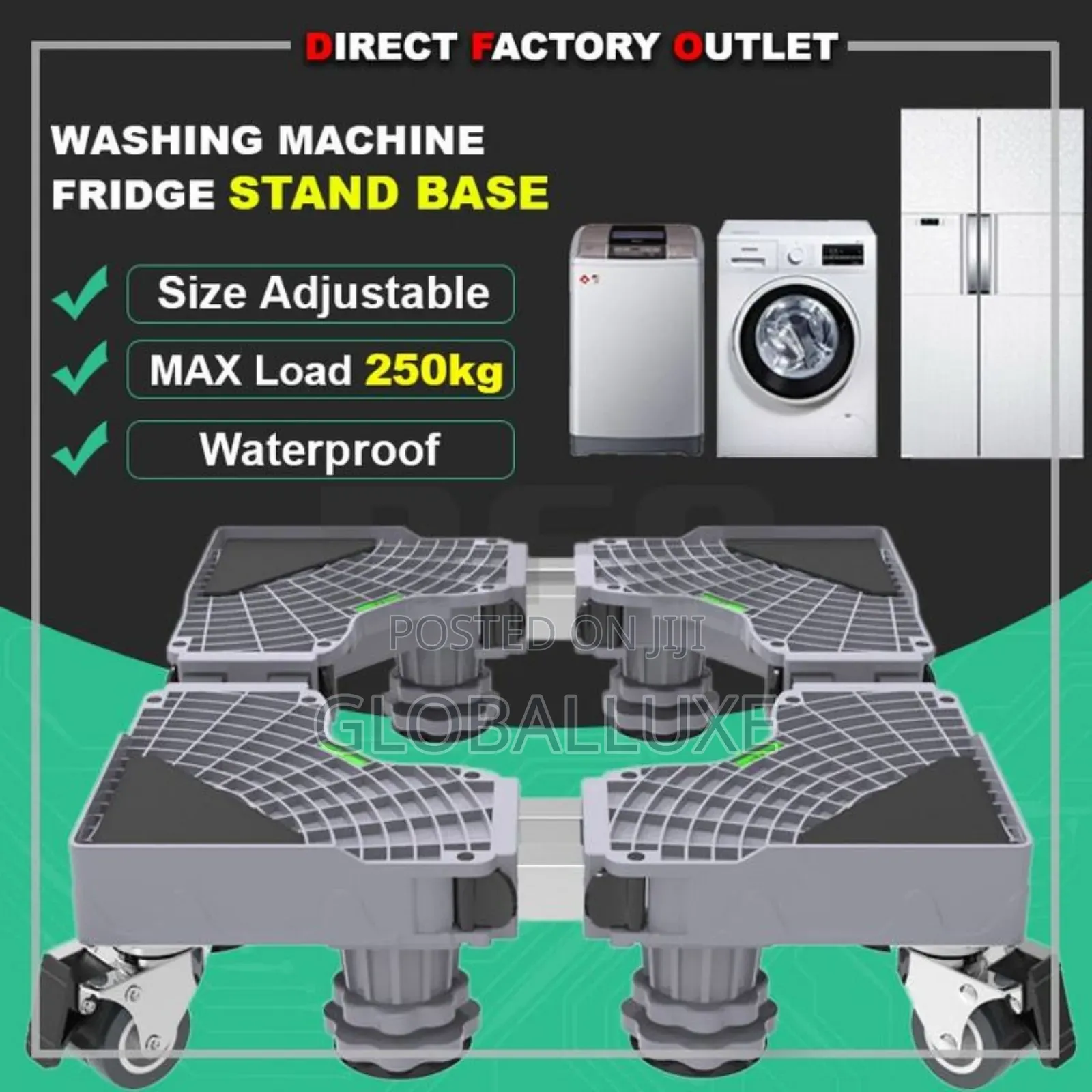 Heavy-duty Adjustable Multipurpose Fridge Washing Machine Stand