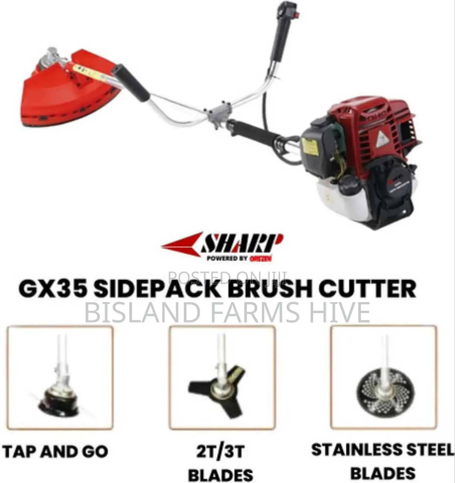 4-Stroke Sidepack Brush Cutter (With 3 Blades)