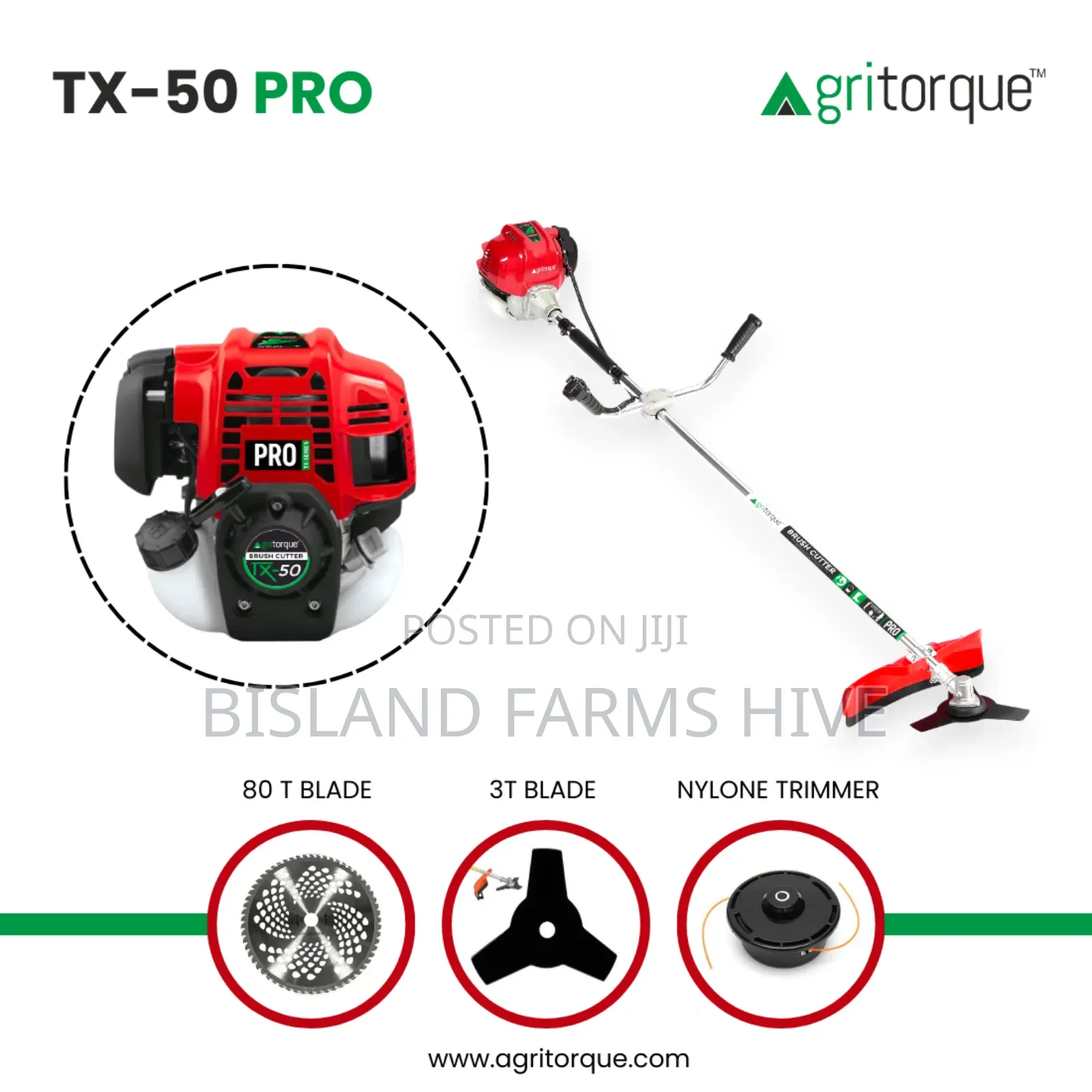 4-Stroke Sidepack Brush Cutter (With 3 Blades)