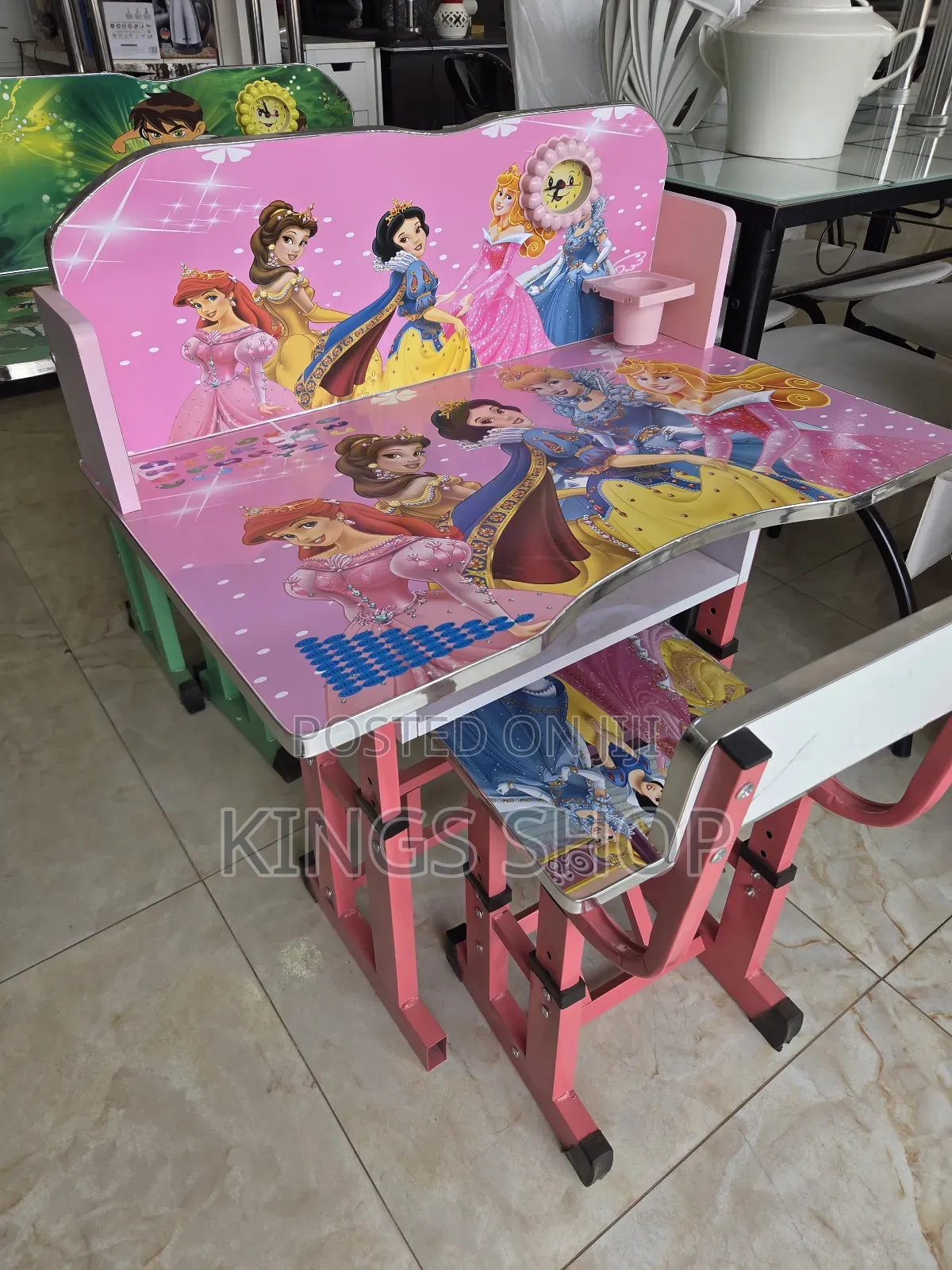 Kids Study Desk Cartoons Table And Chair