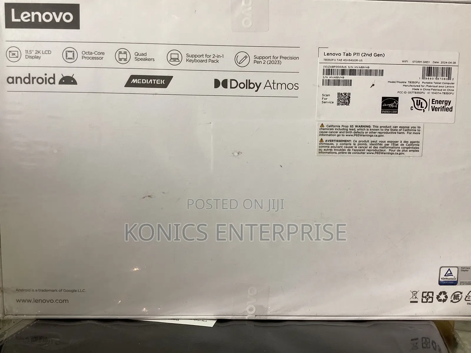 New Lenovo Tab P11 Gen 2 64 GB Gray