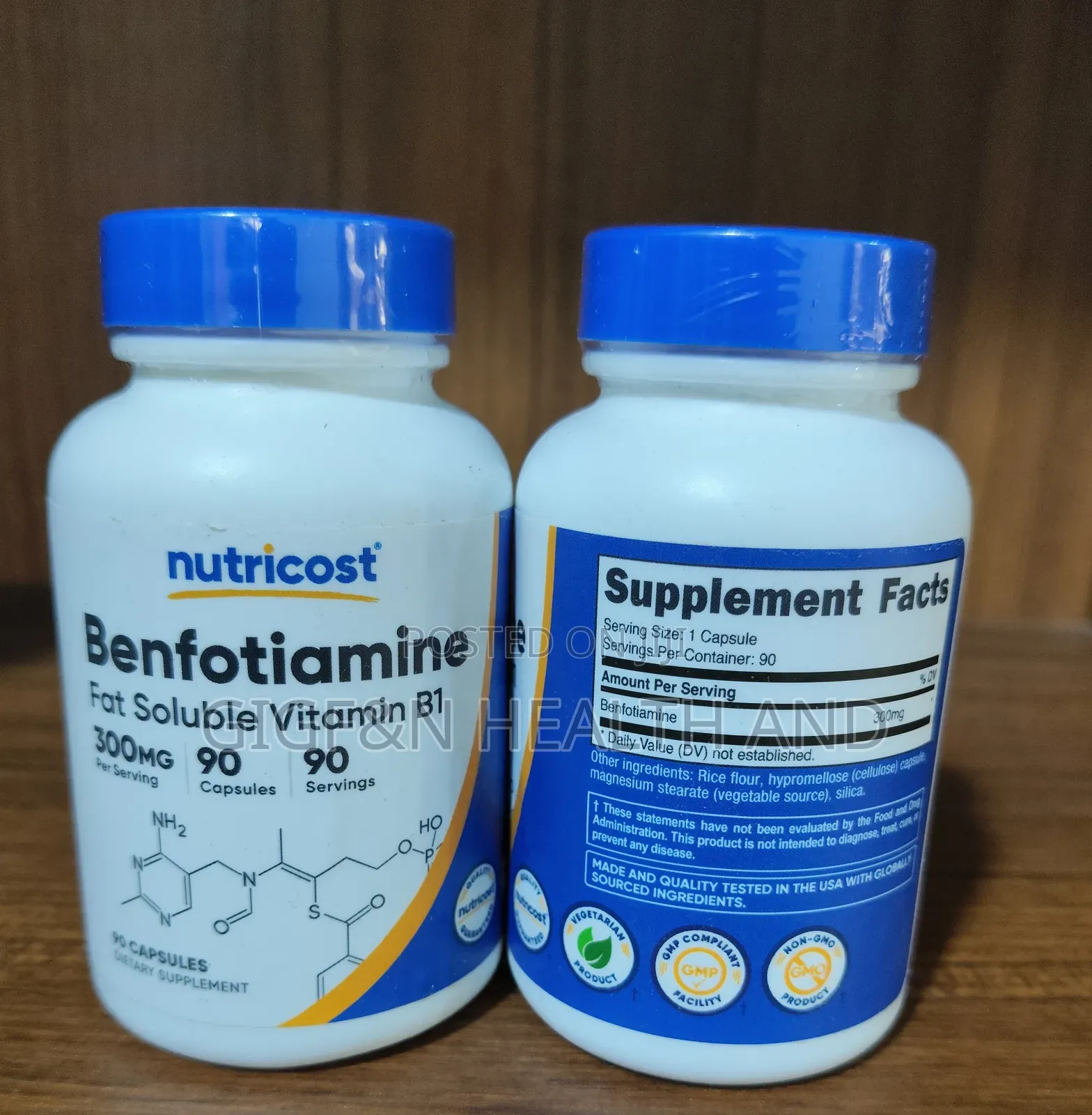 Benfotiamine (Vit.B1), 300mg, 90 Capsules ( Support Blood Sugar)