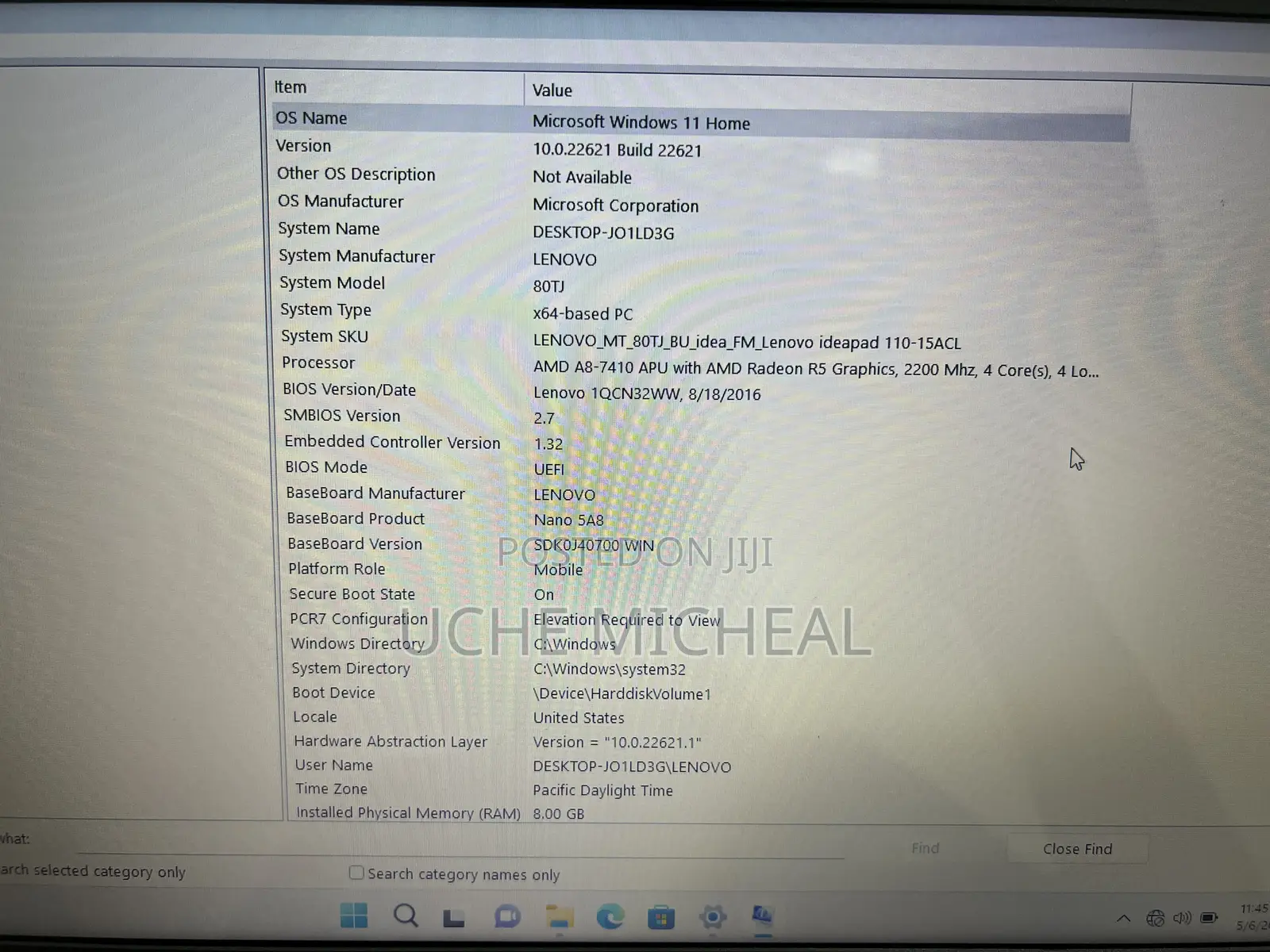Laptop Lenovo IdeaPad 110 8GB AMD A8 SSD 128GB
