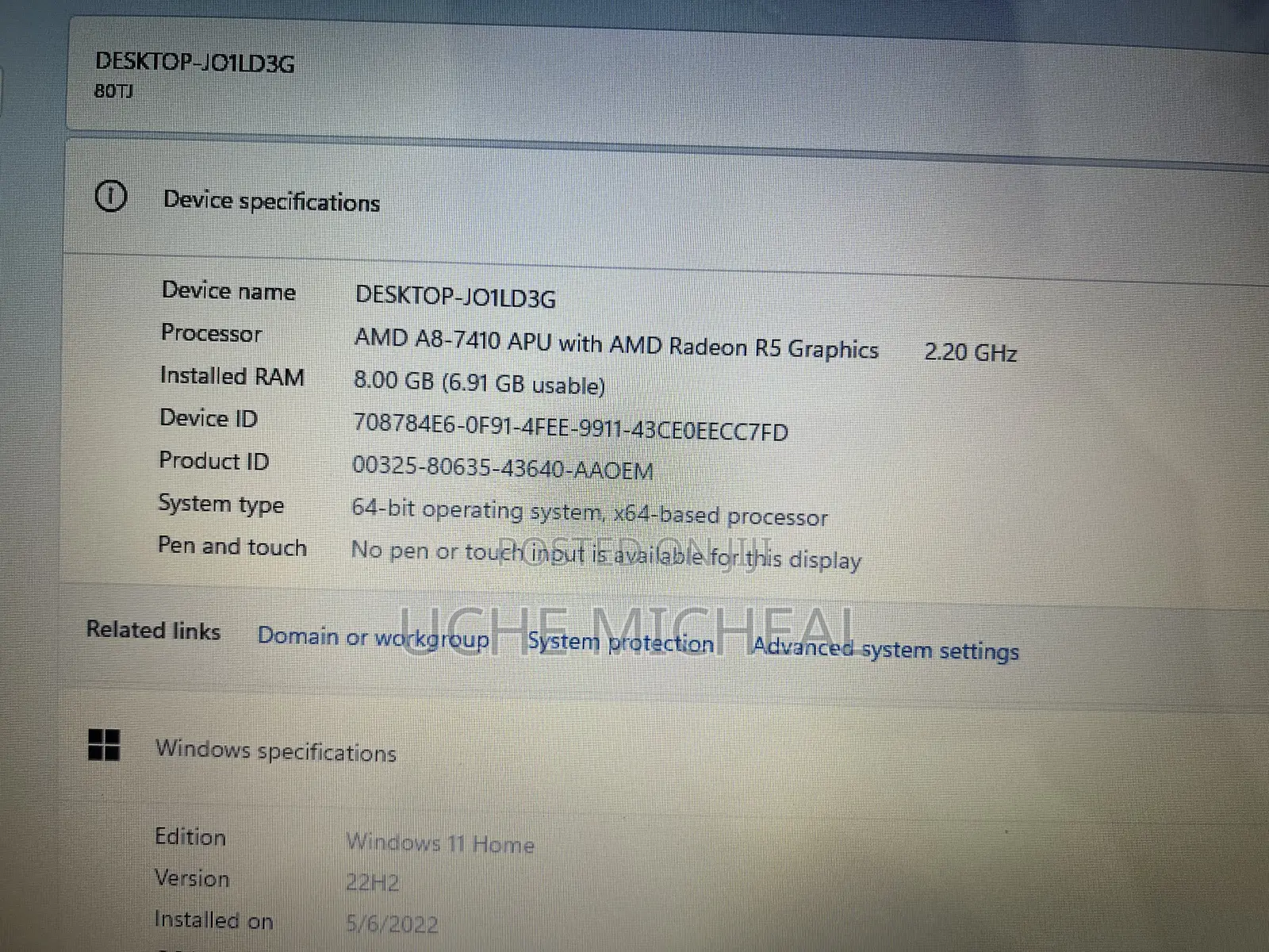 Laptop Lenovo IdeaPad 110 8GB AMD A8 SSD 128GB