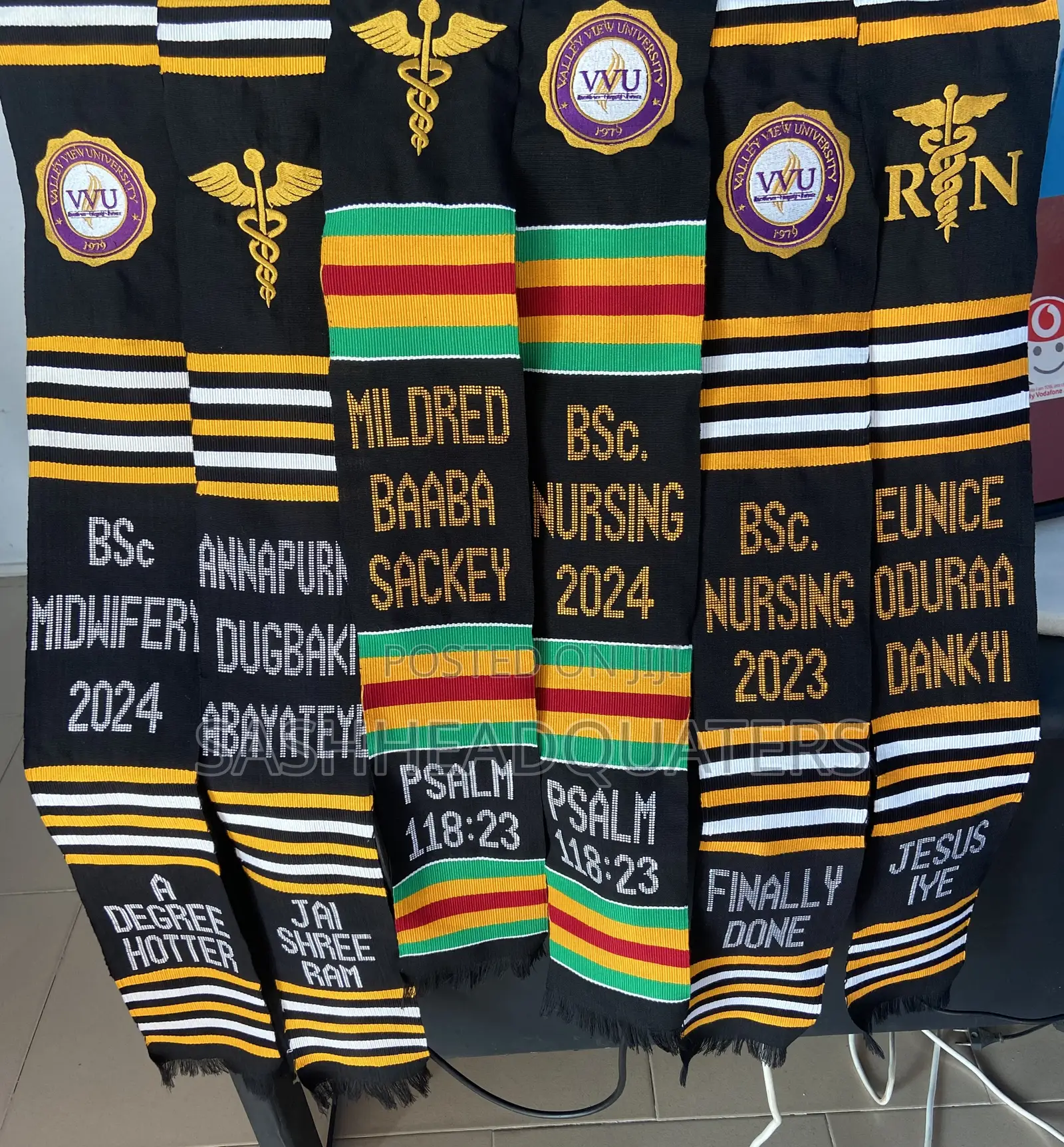 Latest Nursing Kente Sashes